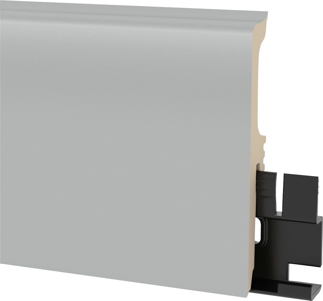 Image of Arbiton Sockelleiste »VIGO 80«, (Set, 2 St., 2 Stück á 2,20m), Uni Dunkelgrau, Hochwertige Uni-Designleiste für Vinyl bei Ackermann Versand Schweiz