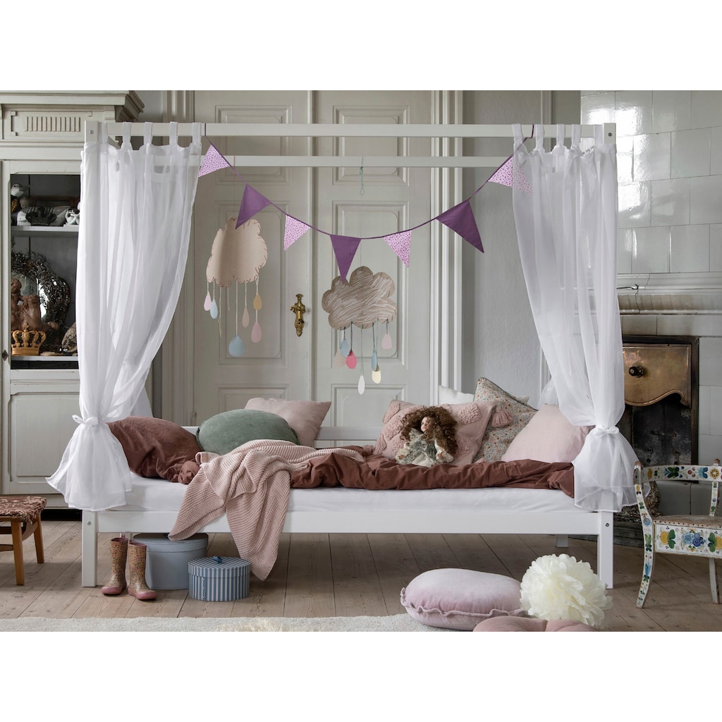 Hoppekids Kinderbett »ECO Dream«, (3 tlg., Bett, Himmeltextil und Wimpelkette)