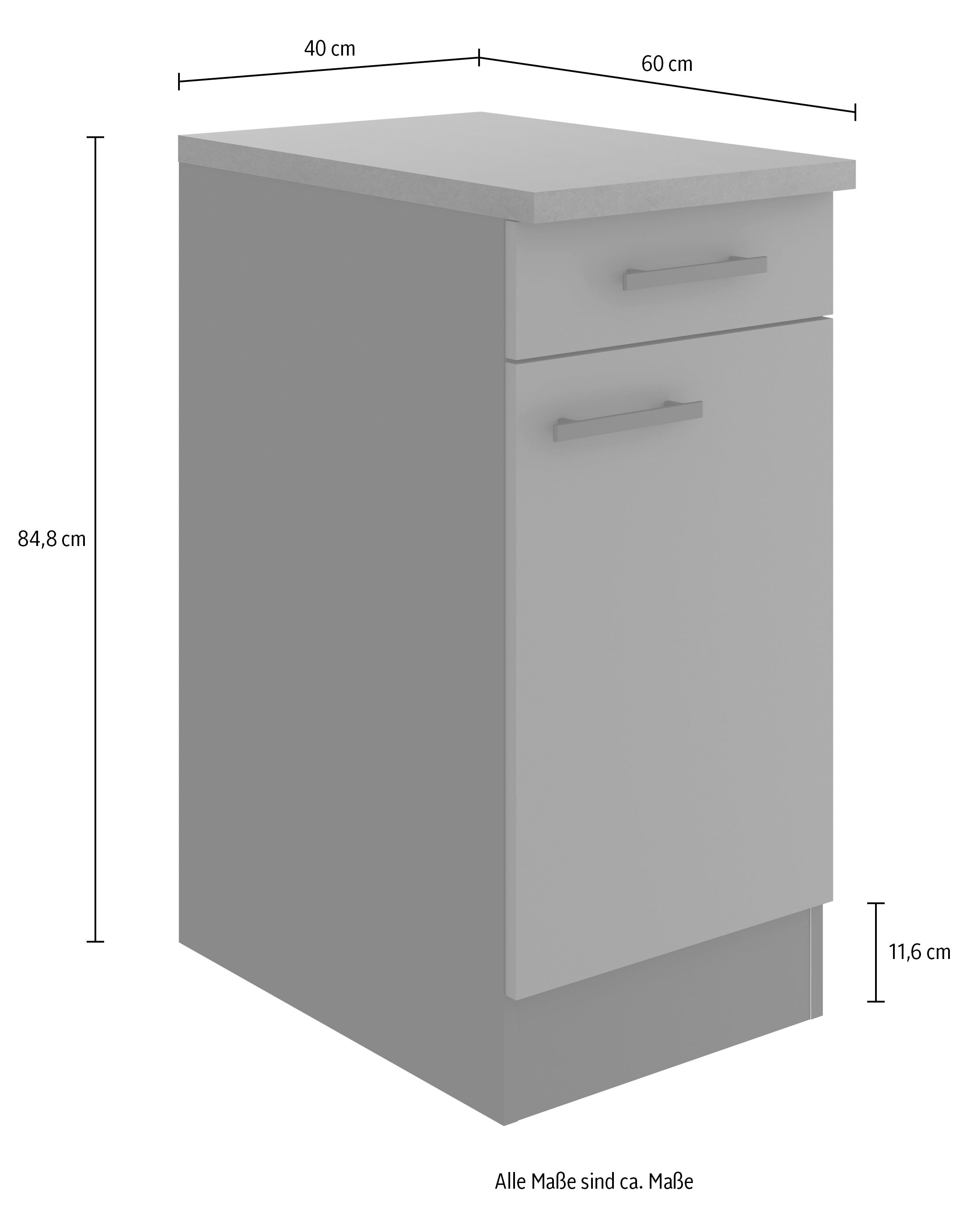 OPTIFIT Unterschrank »Palma«, Breite 40 cm, mit 1 Tür und 1 Schubkasten