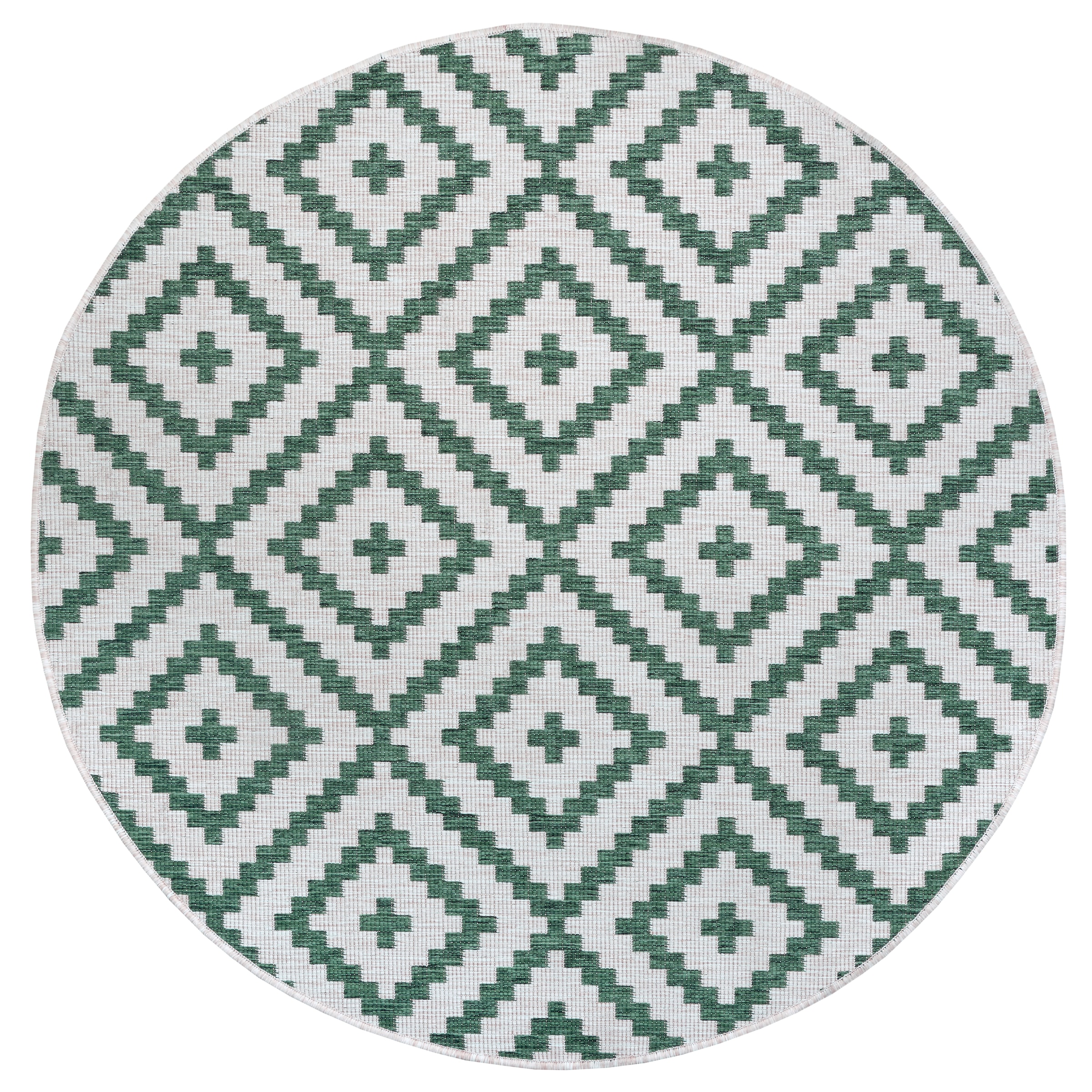 my home Teppich »Ronda Wendeteppich«, rund, 5 mm Höhe, Sisal-Optik, Flachgewebe, In- und Outdoor, geometrisches Boho Design