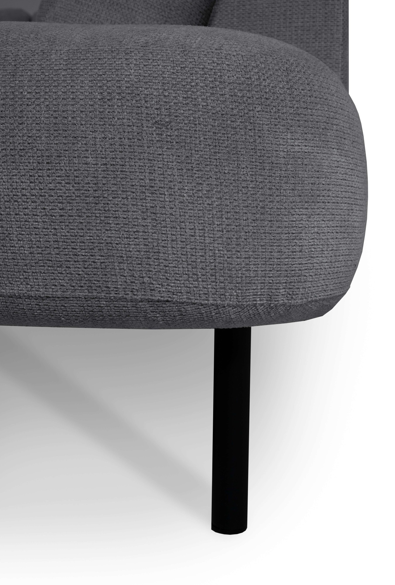 Places of Style Wohnlandschaft »Cesola«, in weichem Chenille-Stoff, Breite 327 cm, mit schwarzen Metallfüssen