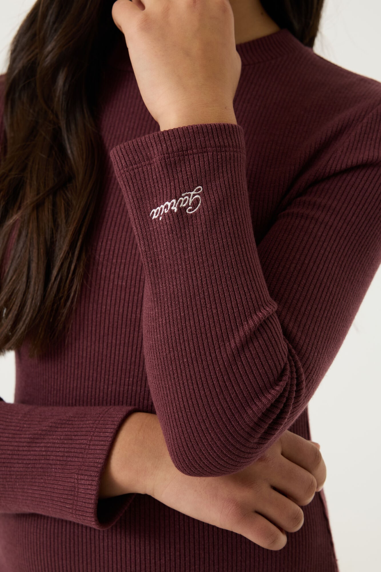 Garcia Strickkleid mit Schriftzug am Ärmel for GIRLS