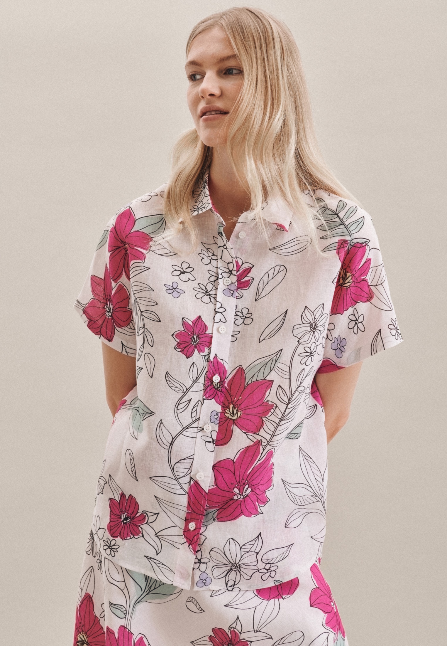 Image of seidensticker Hemdbluse »Schwarze Rose«, Ohne Arm Kragen Floral bei Ackermann Versand Schweiz