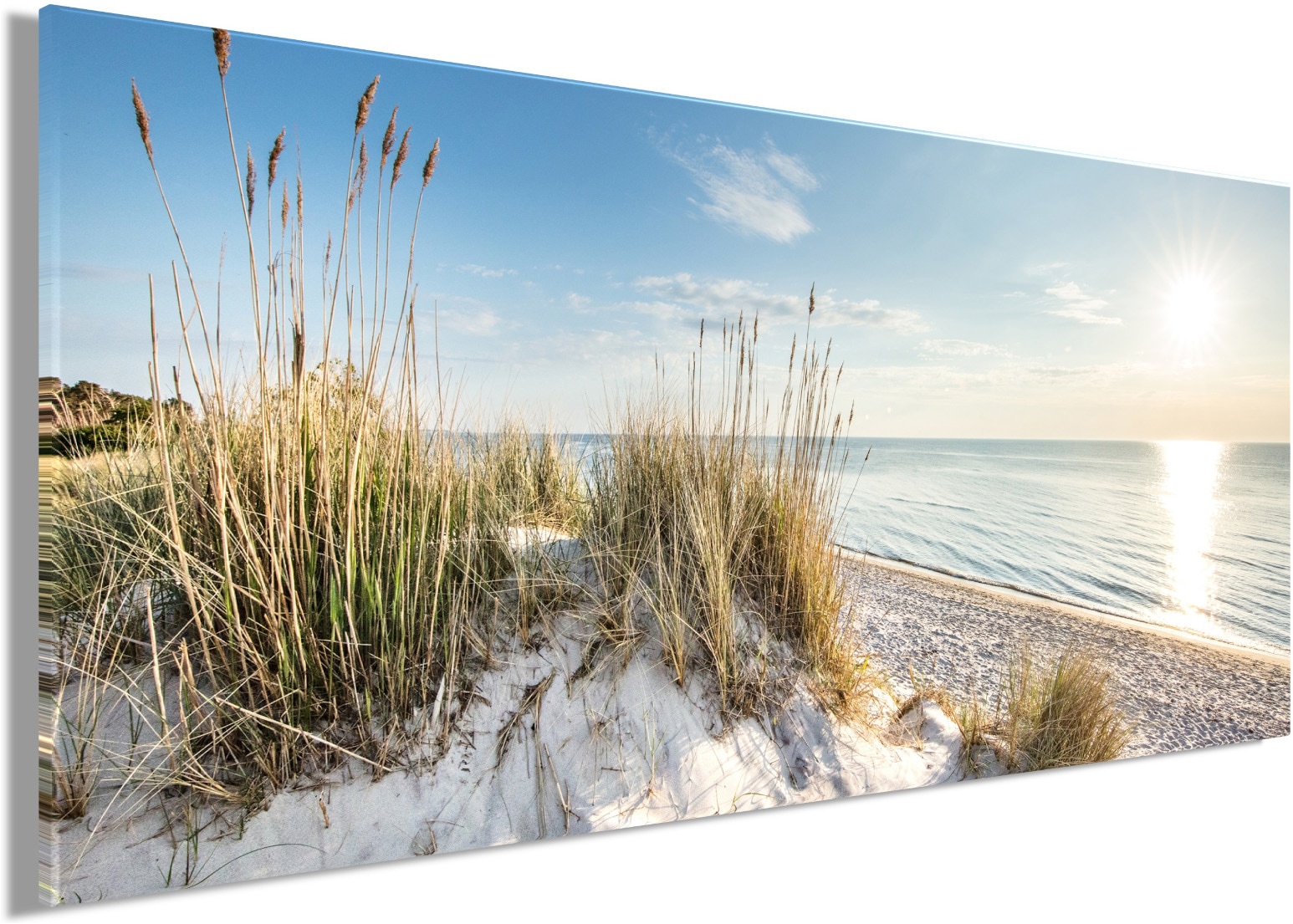 Bönninghoff Leinwandbild »Wandbild STRAND XXL 90x200 cm – Leinwandbild Keilrahmen Deko modern« Düne | Strand 1 Stk. tlg. auf Keilrahmen gespannt
