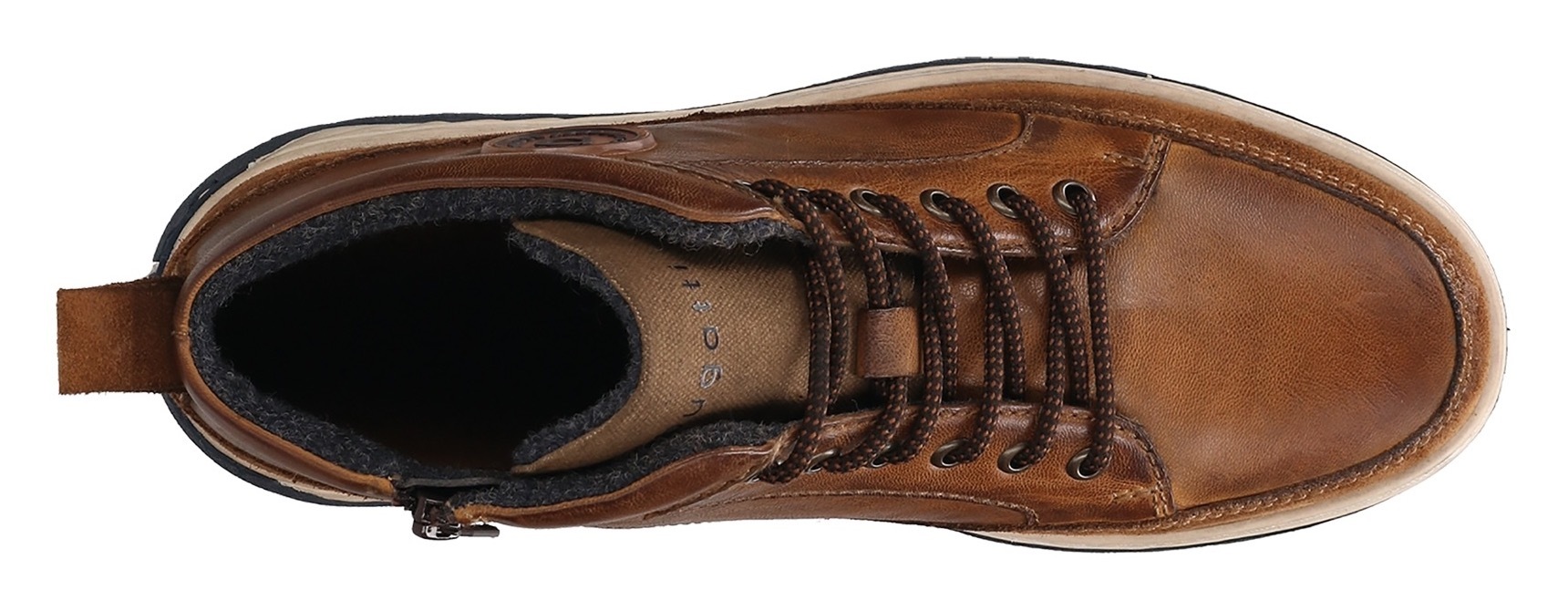 bugatti Schnürboots  High Top Sneaker, Stiefelette mit Innenreissverschluss