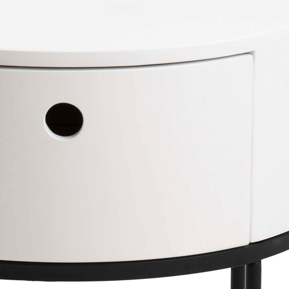 ACTONA GROUP Nachttisch »Polo« 1 Stk. tlg. Nachttisch in Weiss oder Schwarz, rund, Ø 40 cm, mit 1 Schublade