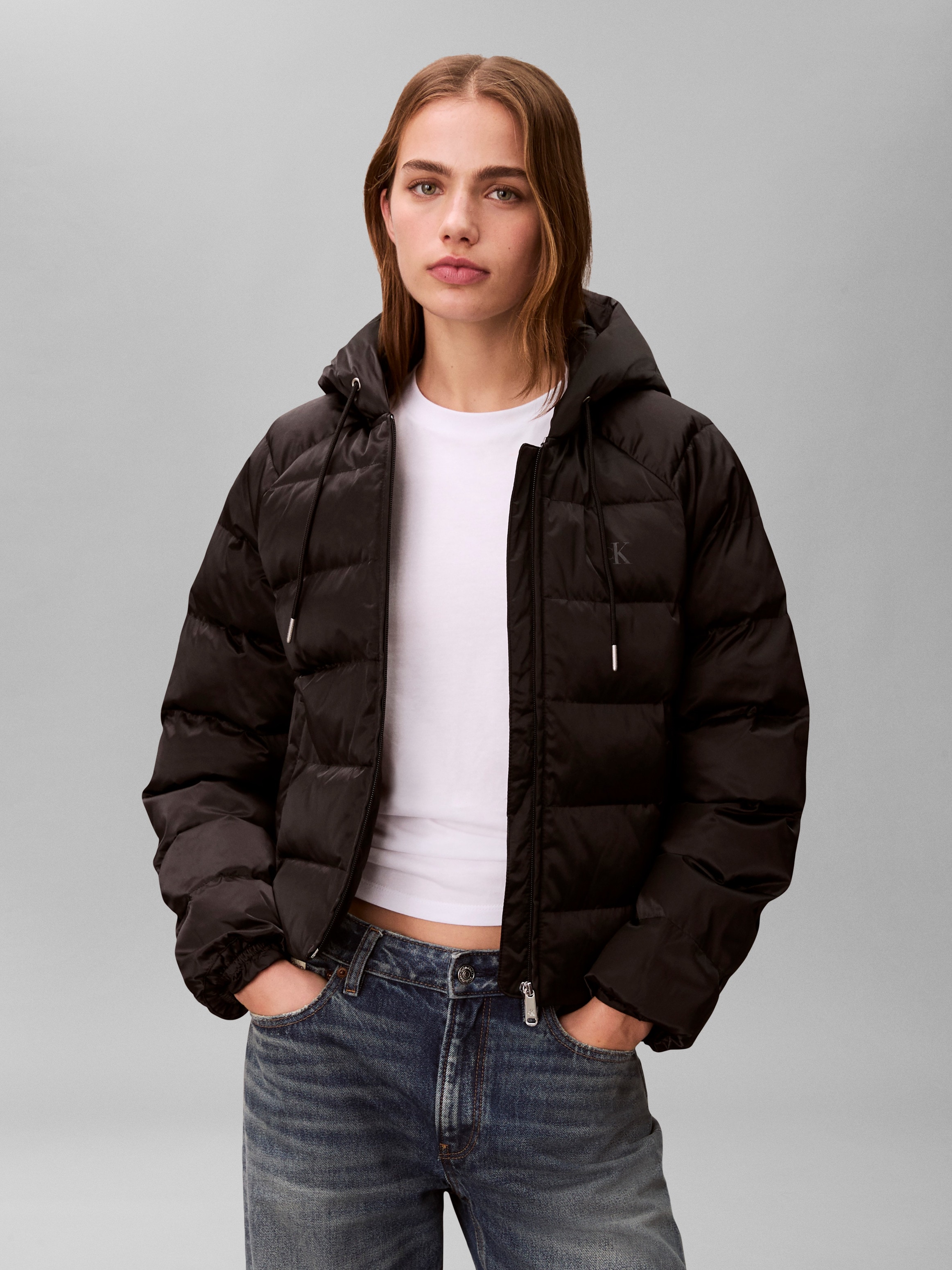 Image of Calvin Klein Jeans Steppjacke mit Kapuze Regular fit mit Rundhalsausschnitt