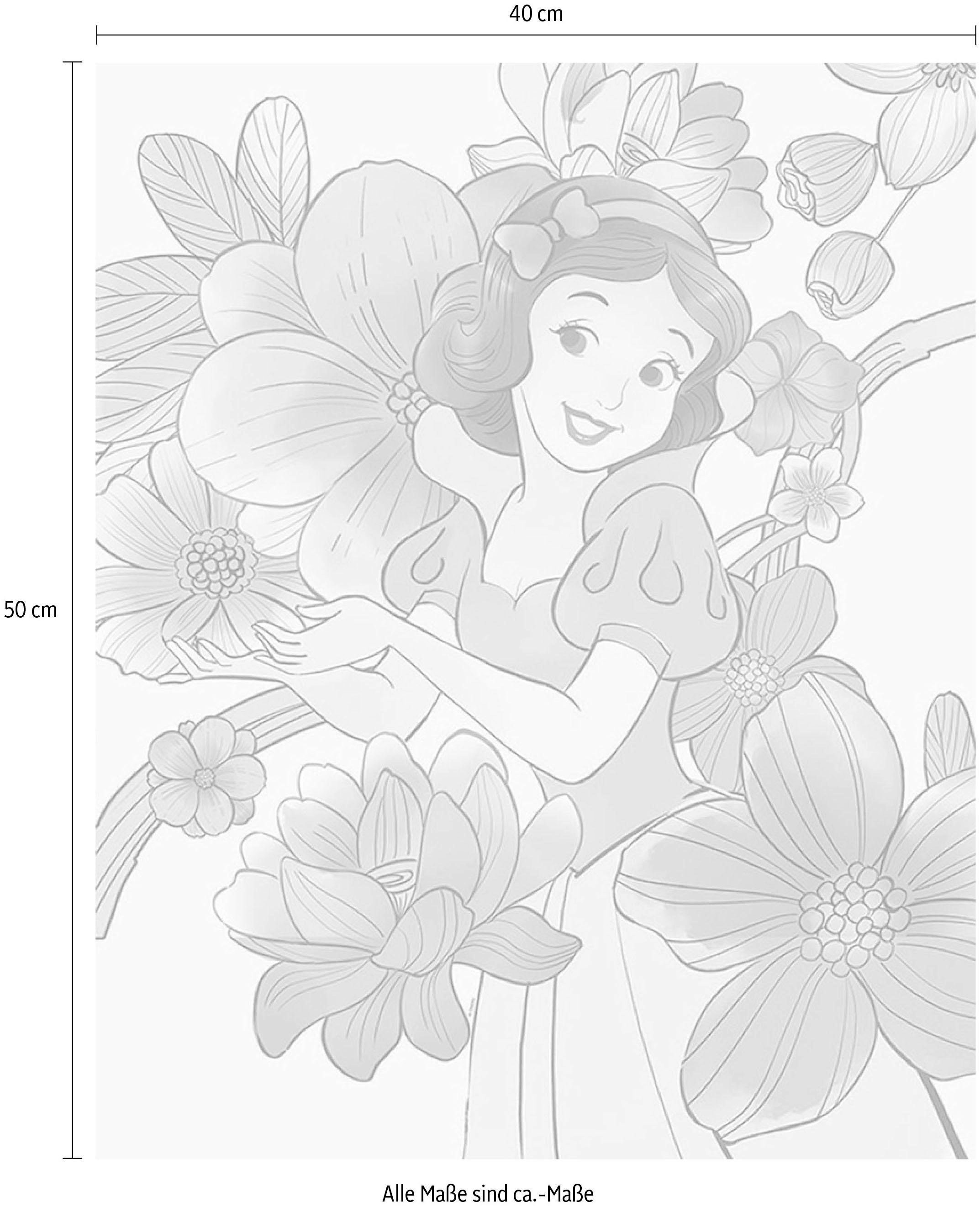 Komar Bild »Snow White Flowers«, Disney, (1 St.), Wandbild zur Dekoration im Kinderzimmer - ohne Rahmen