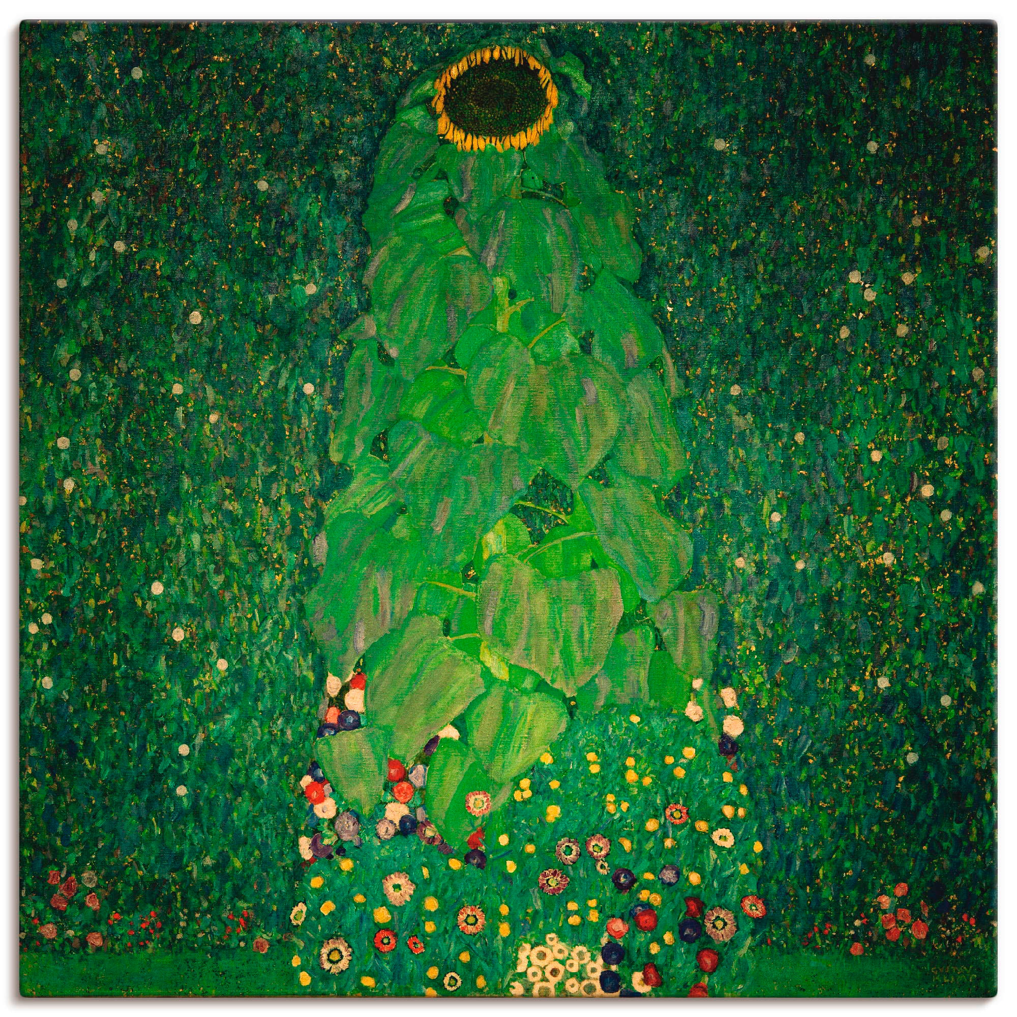 Image of Artland Leinwandbild "Die Sonnenblume" Blumen 1 Stk. tlg. auf Holzrahmen gespannt
