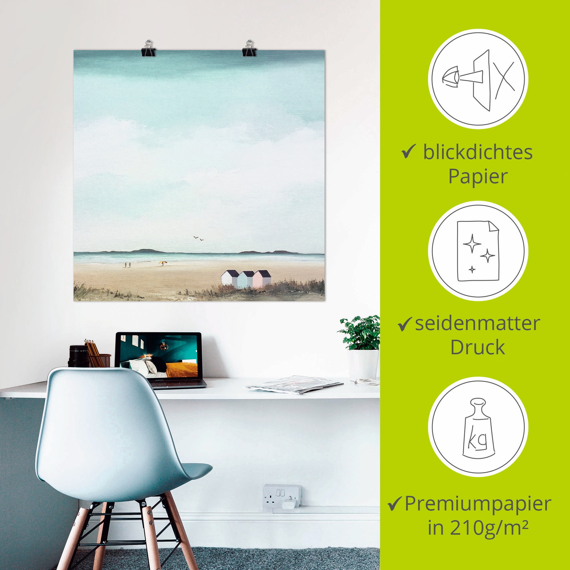 Artland Fresque murale »Sonniger Morgen IV« 1 cuis tlg. als Leinwandbild, Poster in verschied. Grössen