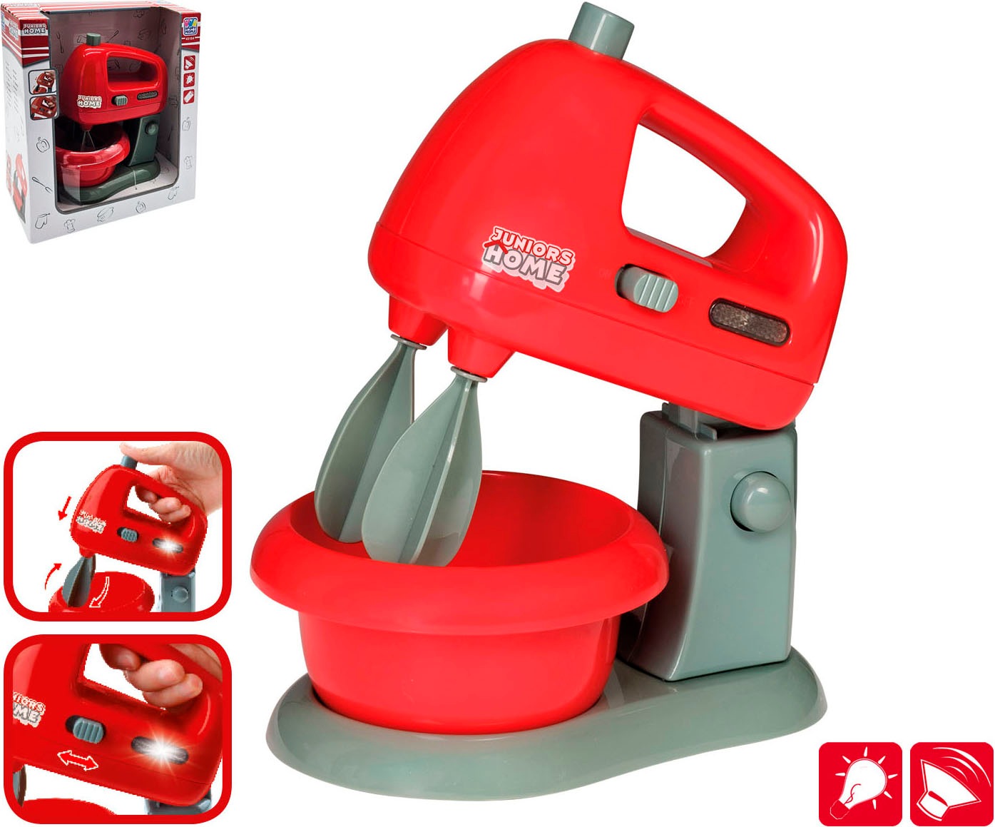 Happy People Kinder-Haushaltsset »Standmixer und  Mixer mit Topf« mit Licht- und Soundeffekt
