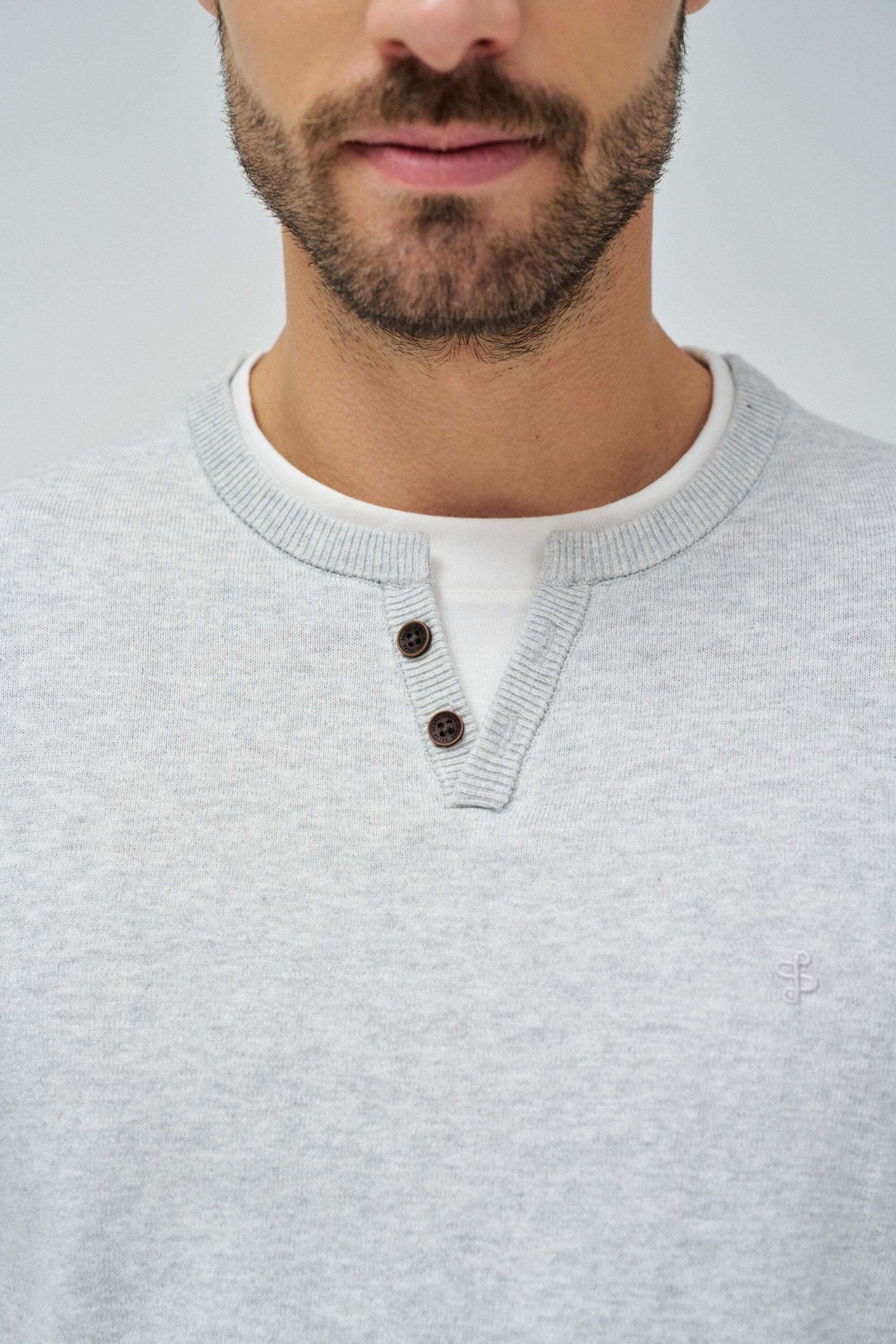 Salsa Strickpullover »Salsa Jeans Pullover Knit Henley W/ Collar Jersey Details«