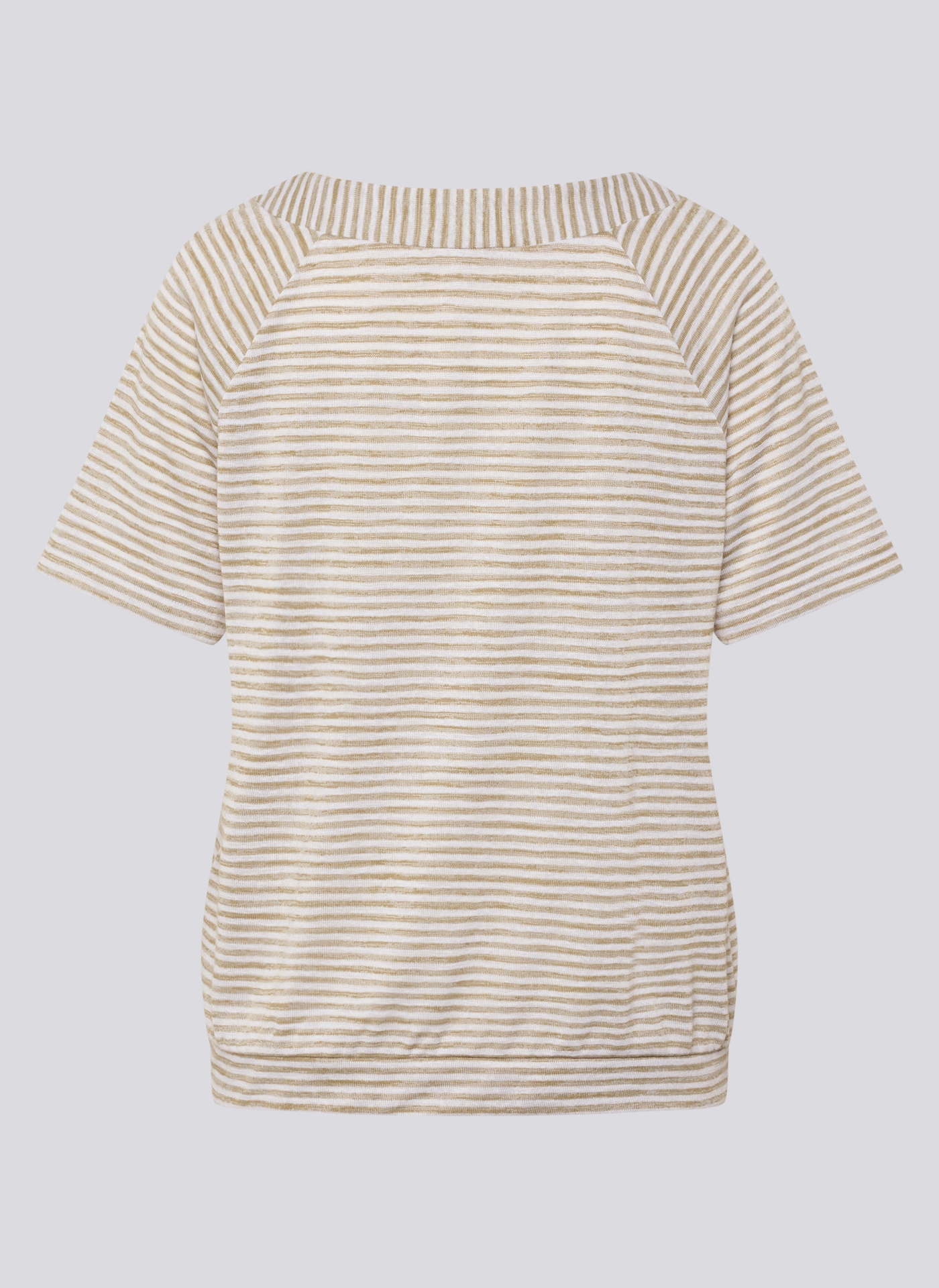 Rabe Kurzarmshirt im Streifen-Look und mit Rundhals