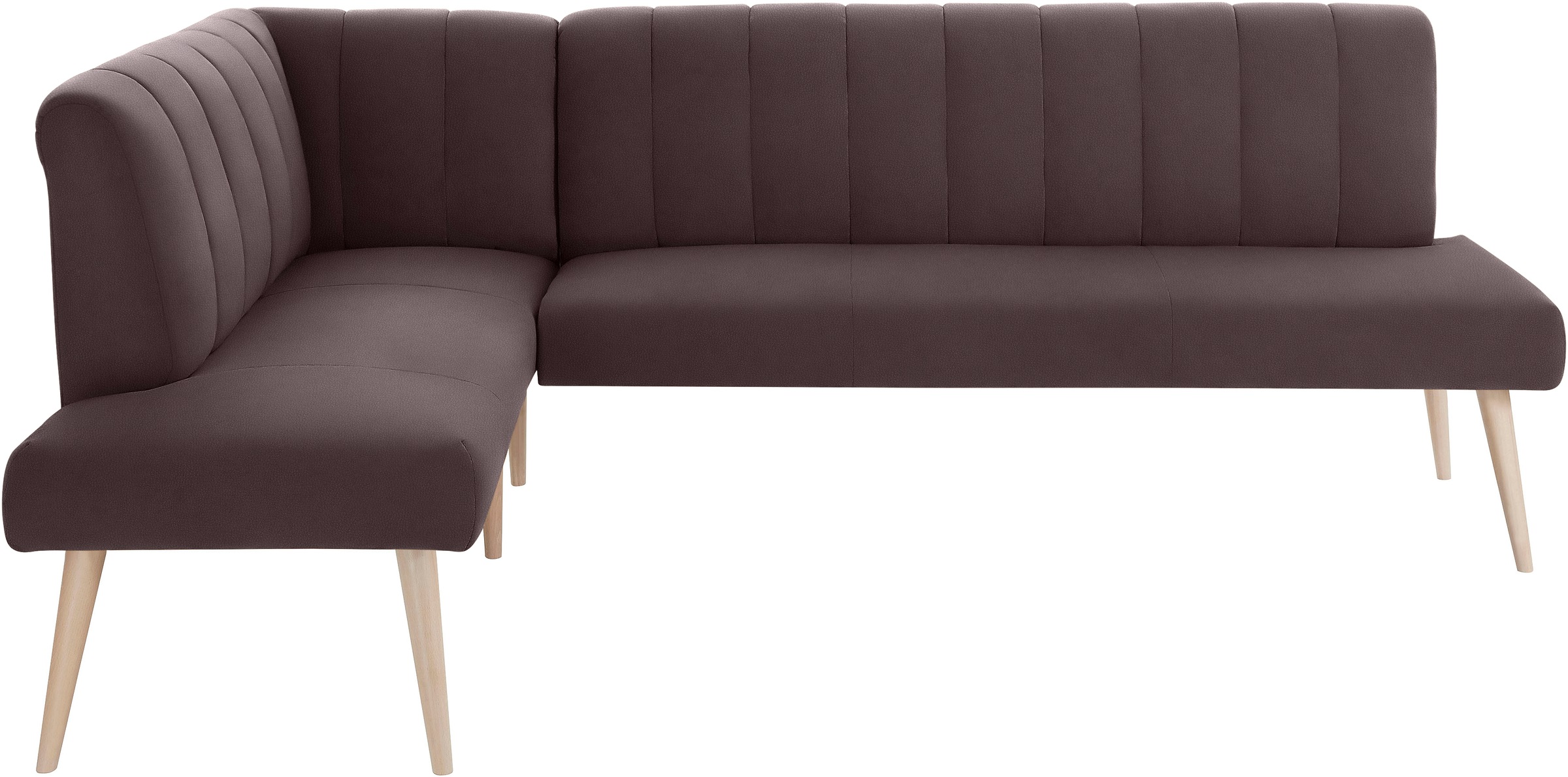 exxpo - sofa fashion Eckbank »Costa, moderne Rückensteppung, bequem und elegant, hoher Holzfuss«, hochwertig verarbeitet, Frei im Raum stellbar