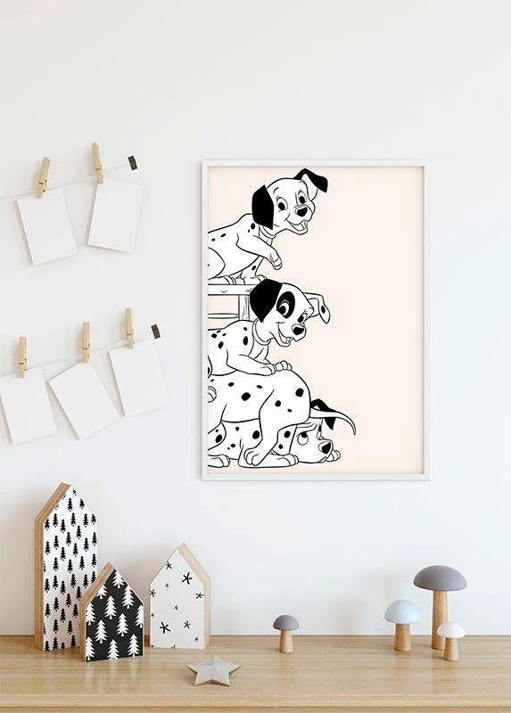 Komar Bild »101 Dalmatiner Playing«, Disney, (1 St.), Wandbild zur Dekoration im Kinderzimmer - ohne Rahmen