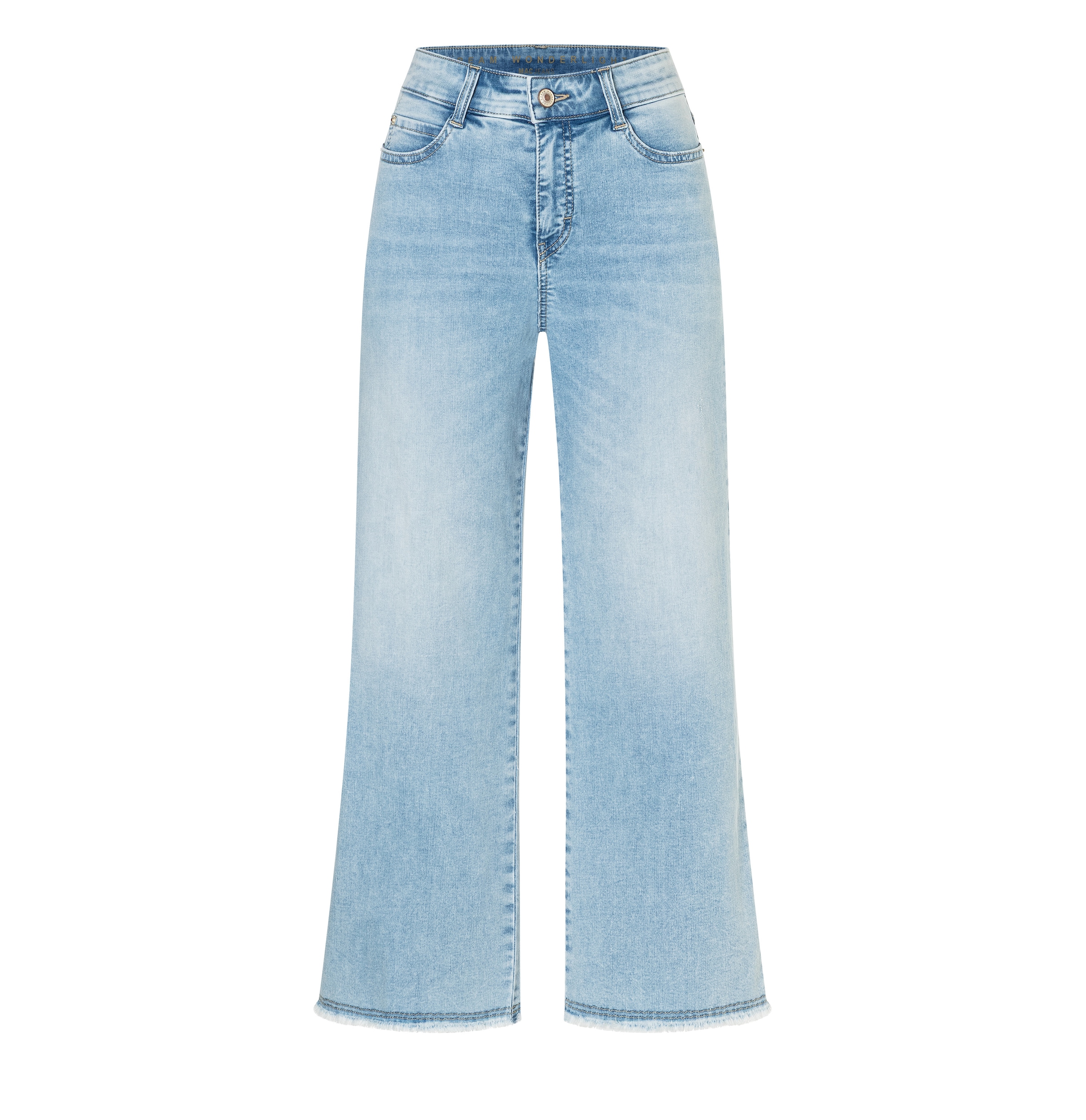 MAC Weite Jeans »DREAM WIDE« mit Fransen am Saum