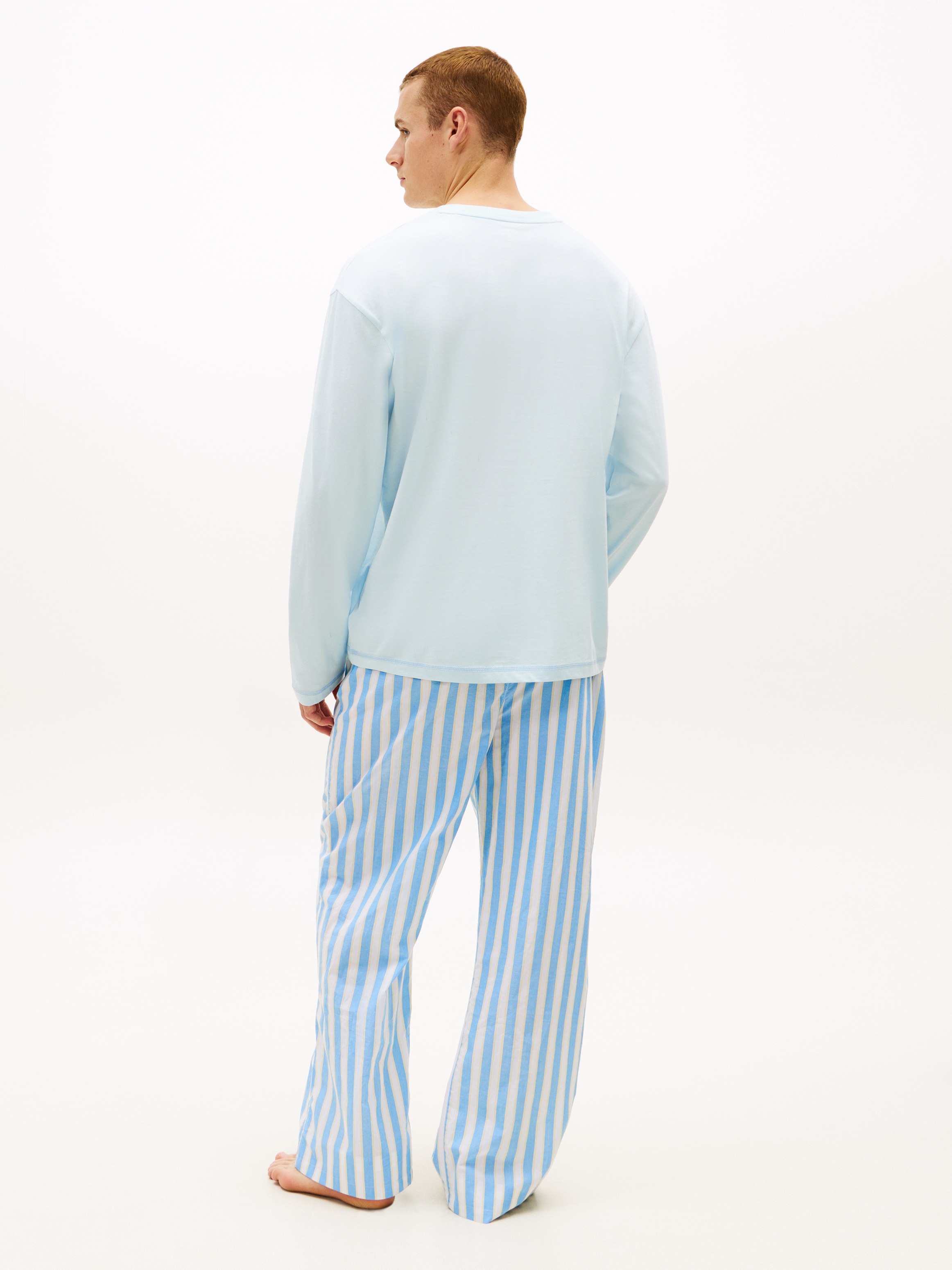 Tommy Hilfiger Underwear Pyjama »LS WOVEN Pyjama SET PRINT« 2 avec col rond, pantalon à carreaux, avec ceinture élastique