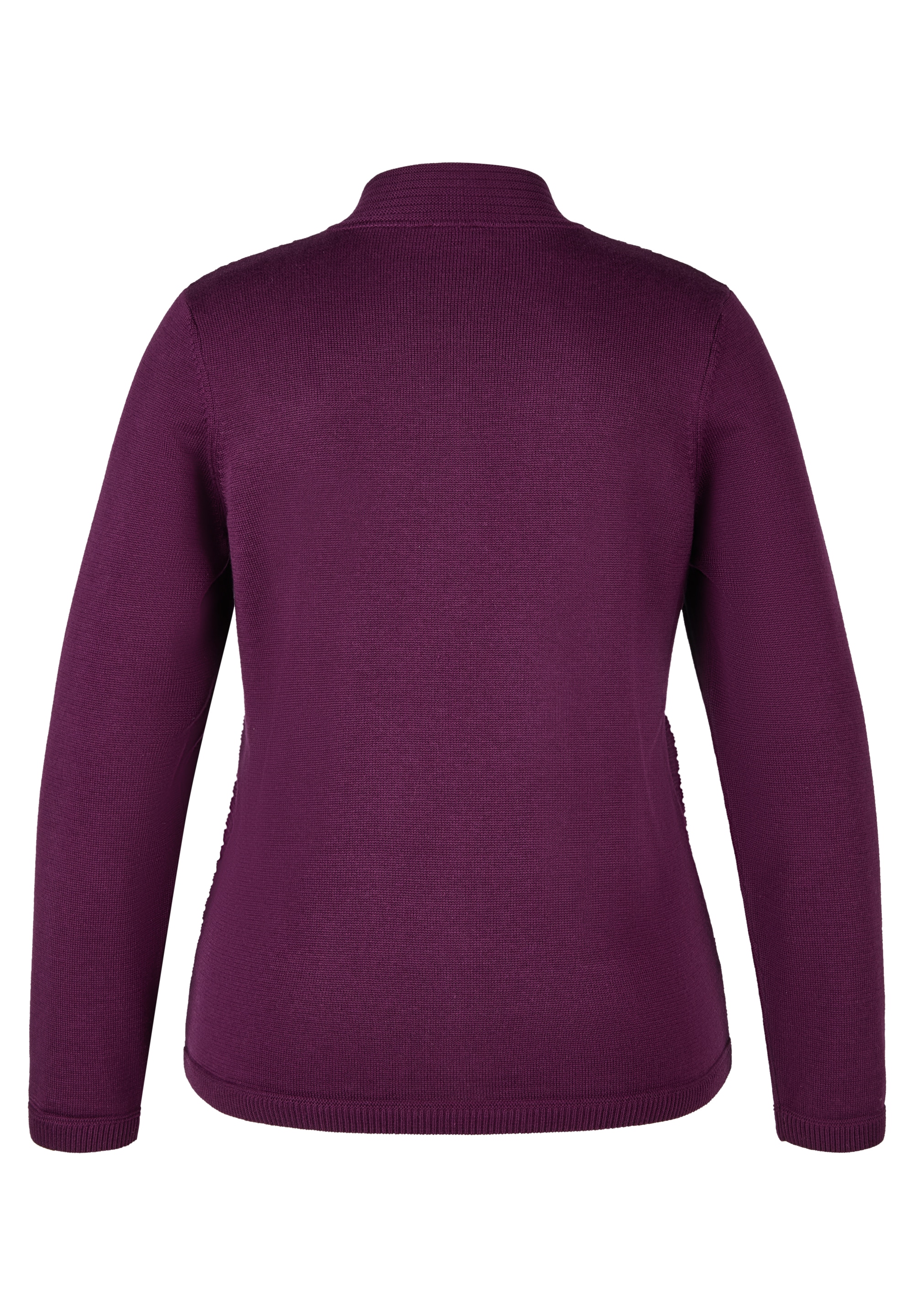 Rabe Strickjacke mit Reissverschluss und Stehkragen