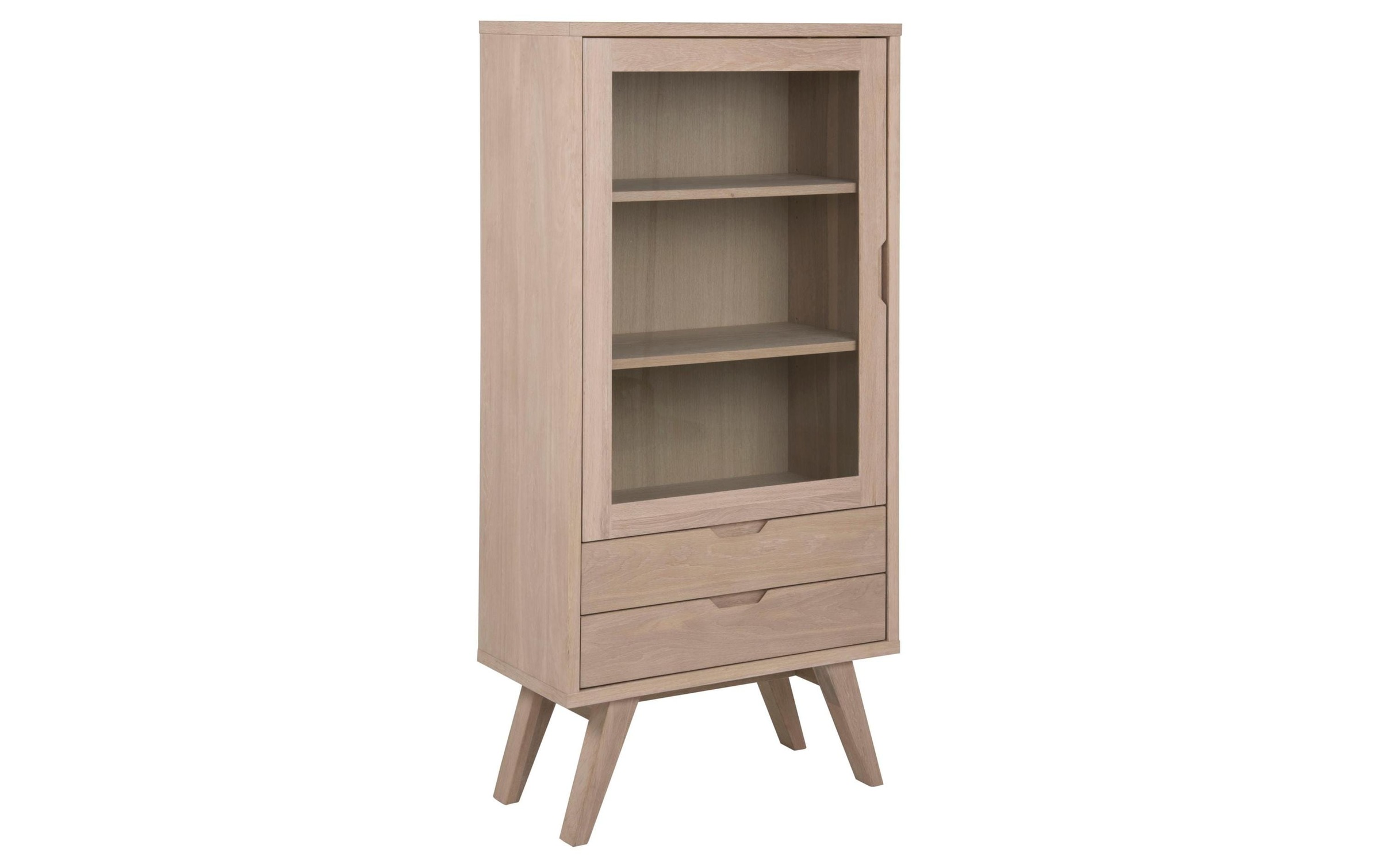 Image of AC Design Vitrine "A-Line" Schrank, Glastür, 2 Einlegeböden, 2 Schubladen, in mehr Variationen