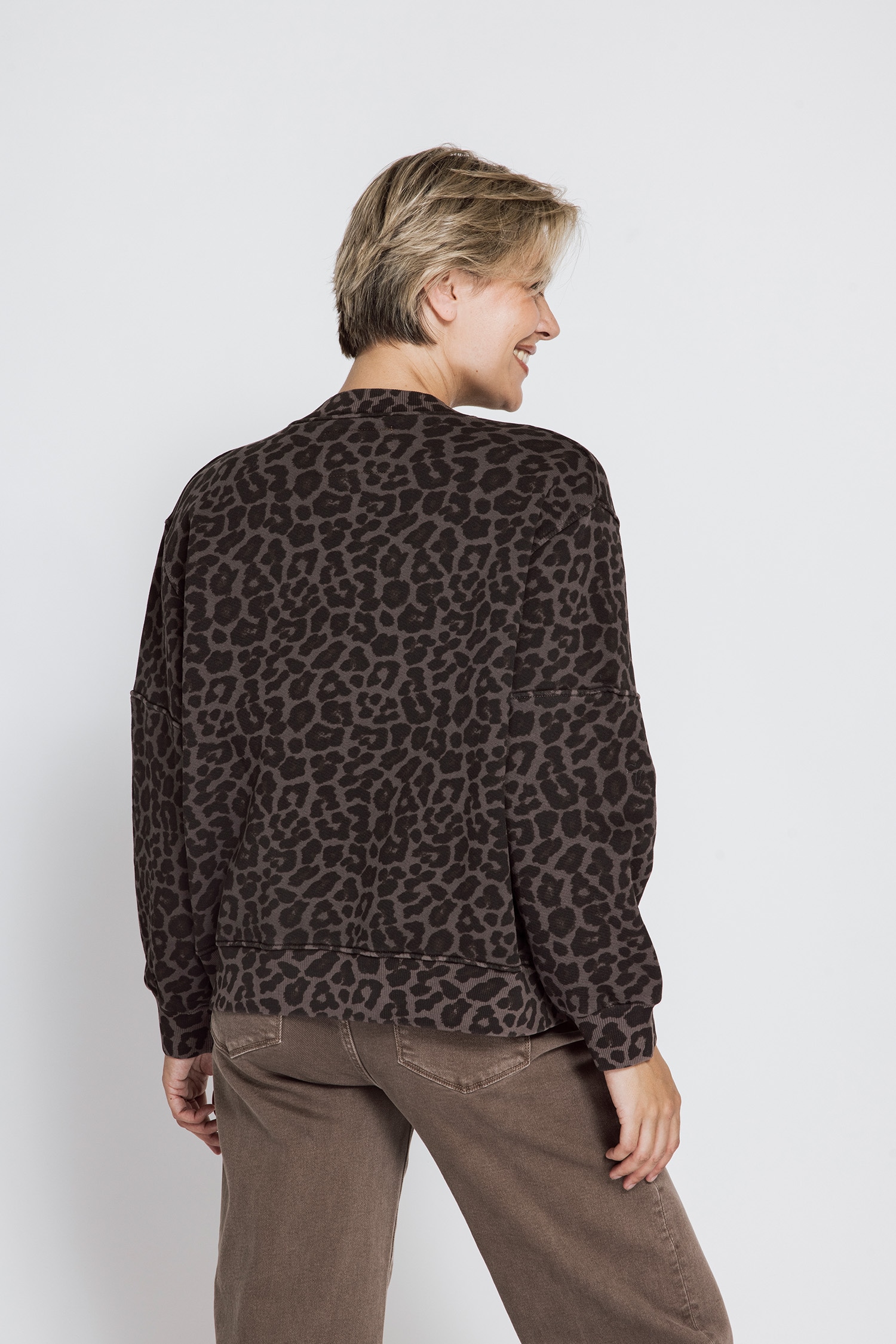 Zhrill Blouson »LILLA« sans capuche im Leo-Look / Baumwolle / Bequeme Passform