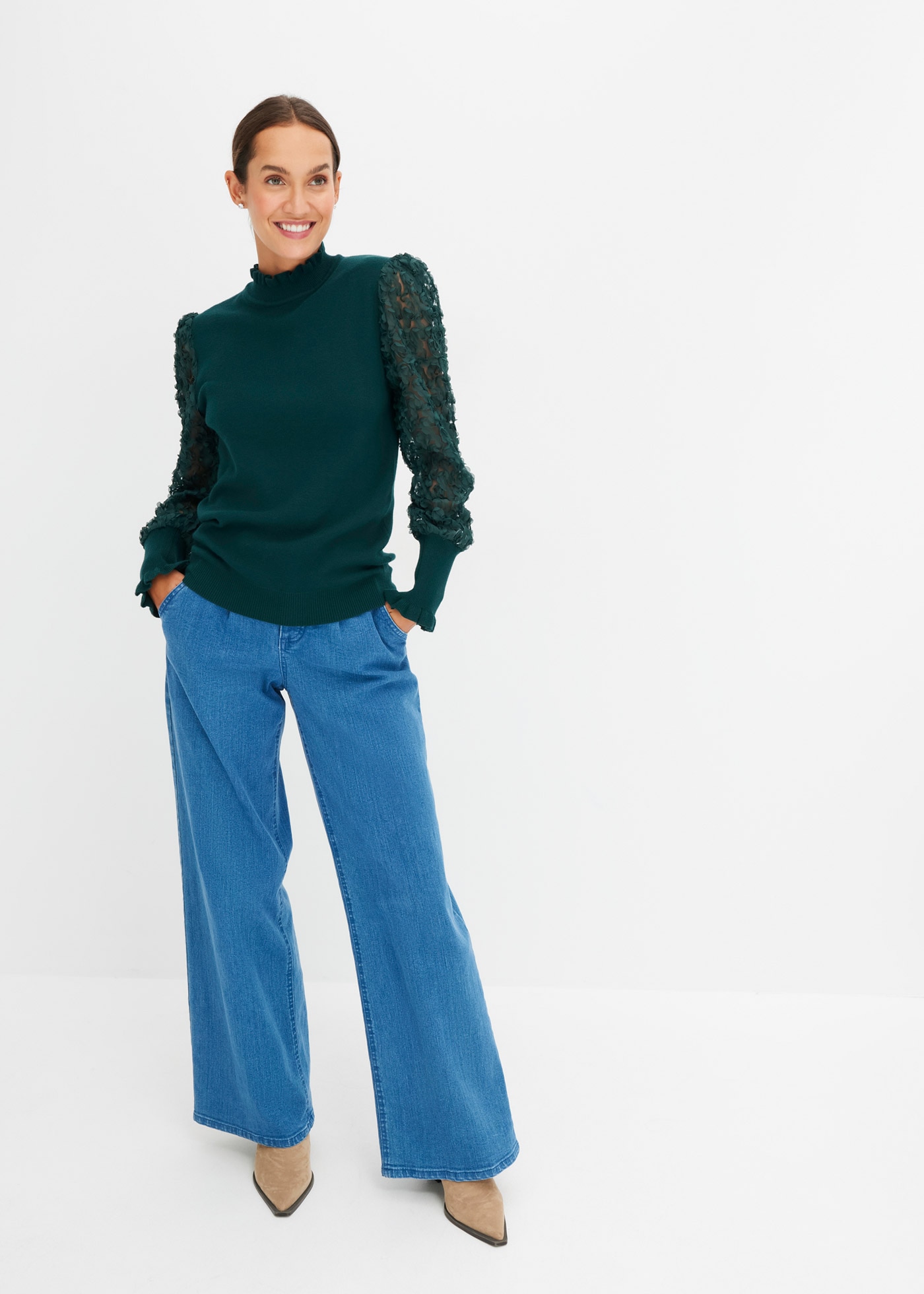 bonprix Rollkragenpullover »Rollkragenpullover aus fliessendem Viskose-Mix«, Rollkragenpullover aus fliessendem Viskose-Mix
