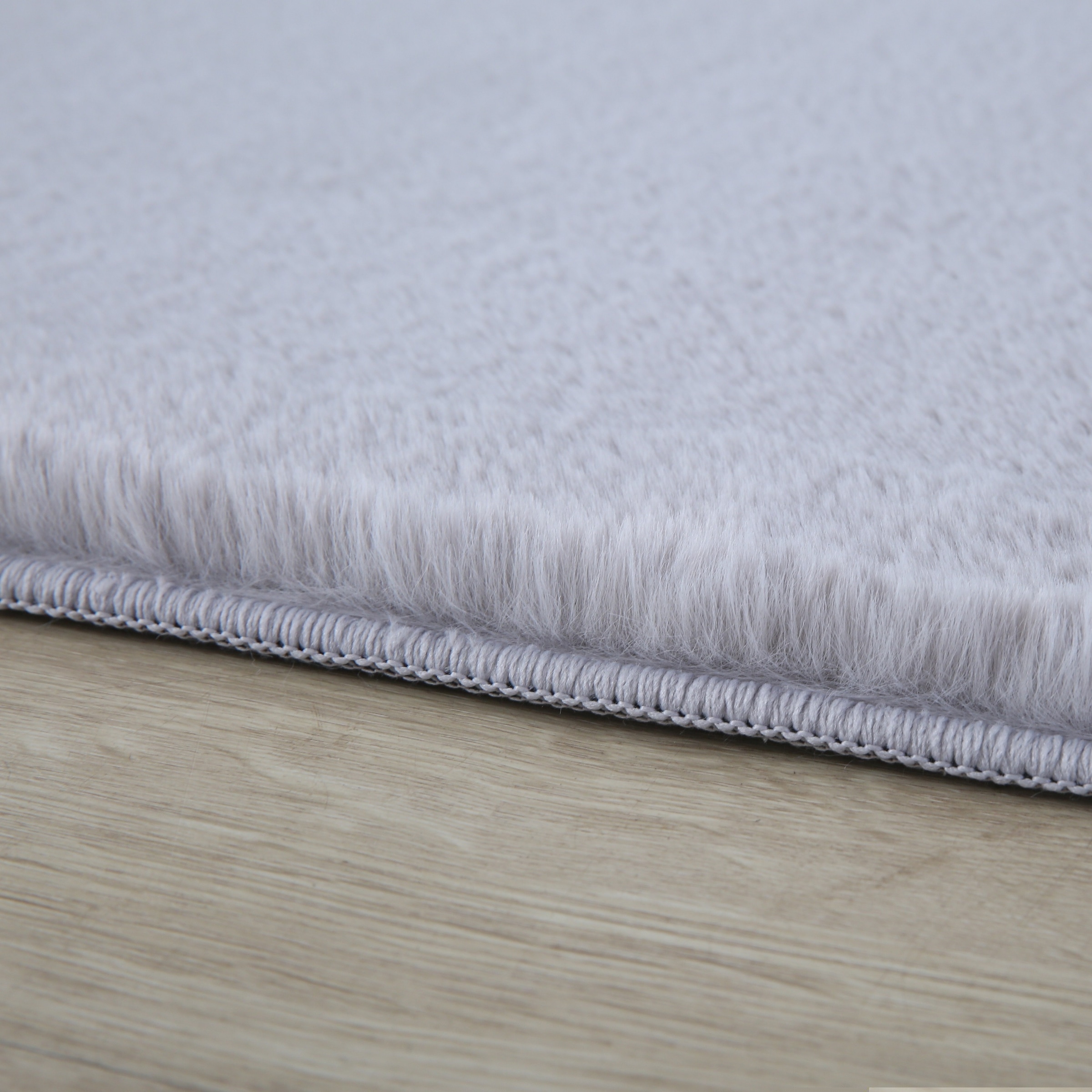 Ayyildiz Teppiche Hochflor-Teppich »POUFFY 5100«, rund, 20 mm Höhe, Läufer, weicher glatter Softflor, Kaninchen Fell Haptik, waschbar