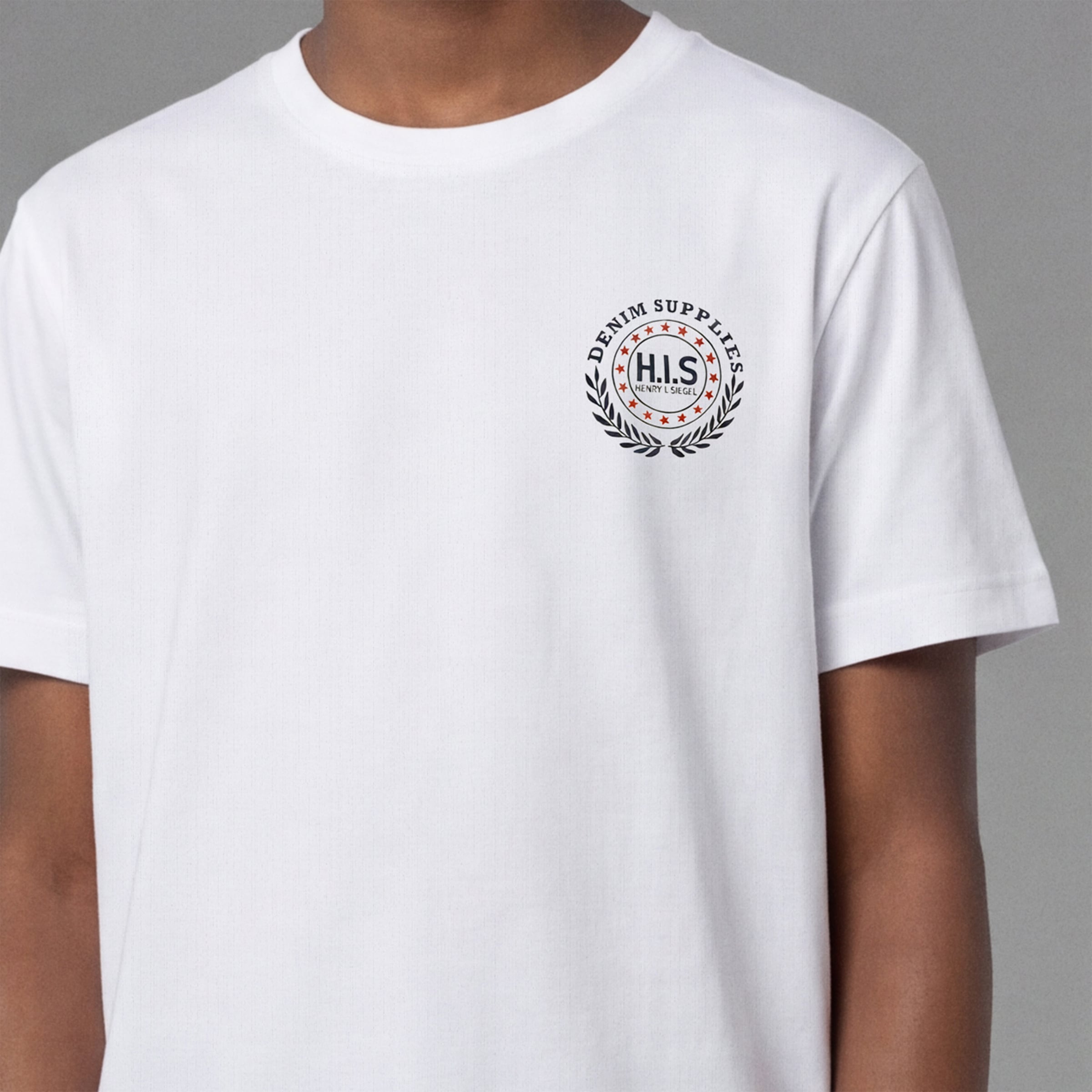 H.I.S T-Shirt »2er Pack T-Shirts mit Logodrucken für Jungen« Packung, 2, 2 tlg. Basic Schnitt, kurze Ärmel, bedruckte Optik, Logodrucke