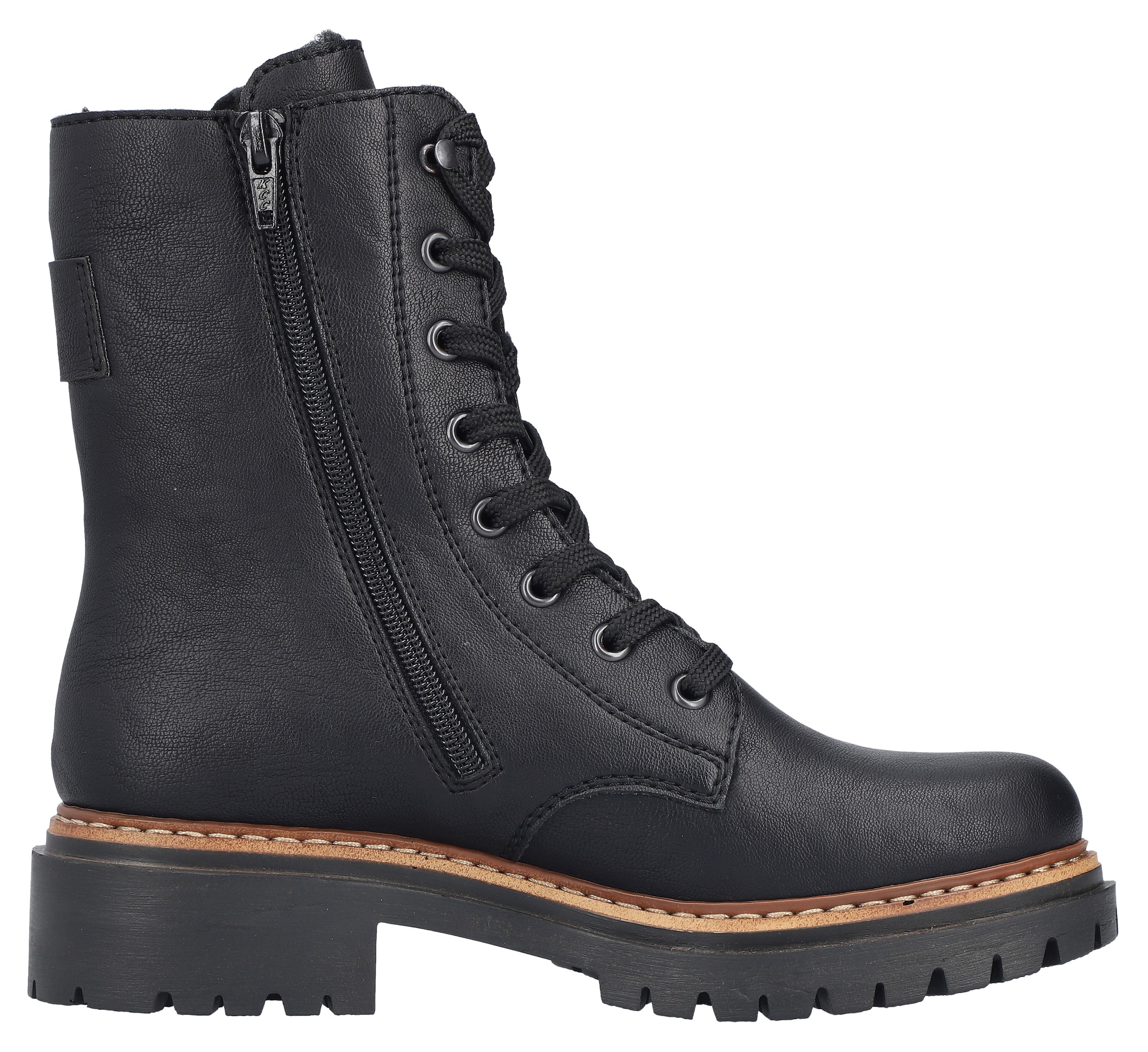 Rieker Winterstiefelette  Schnürboots, Schnürstiefelette, Profilsohle, mit Innenreissverschluss