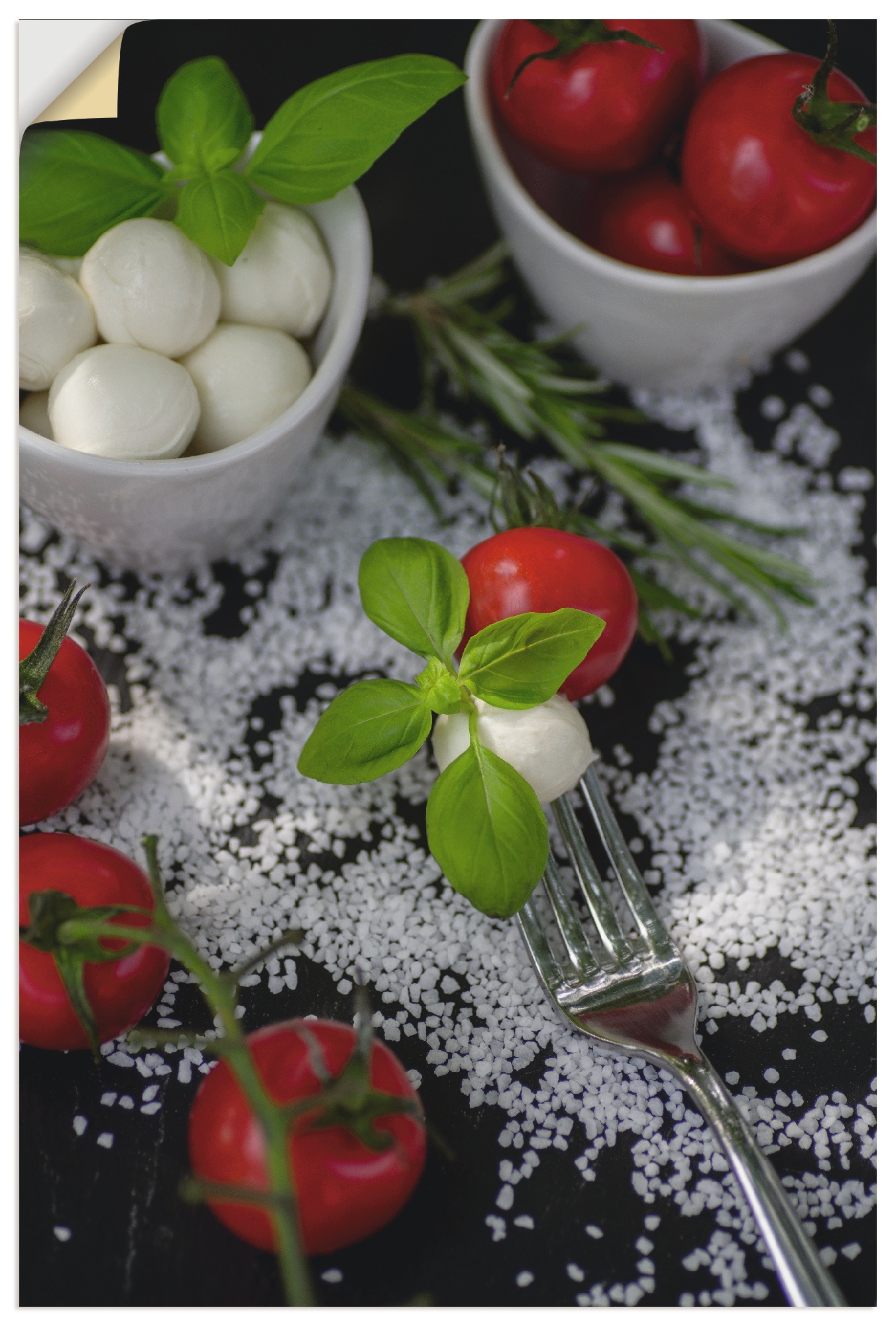 Image of Artland Wandbild »Mediterranes aus der Küche«, Lebensmittel, (1 St.), in vielen Grössen & Produktarten - Alubild / Outdoorbild für den Aussenbereich, Leinwandbild, Poster, Wandaufkleber / Wandtattoo auch für Badezimmer geeignet bei Ackermann Versand Schwe