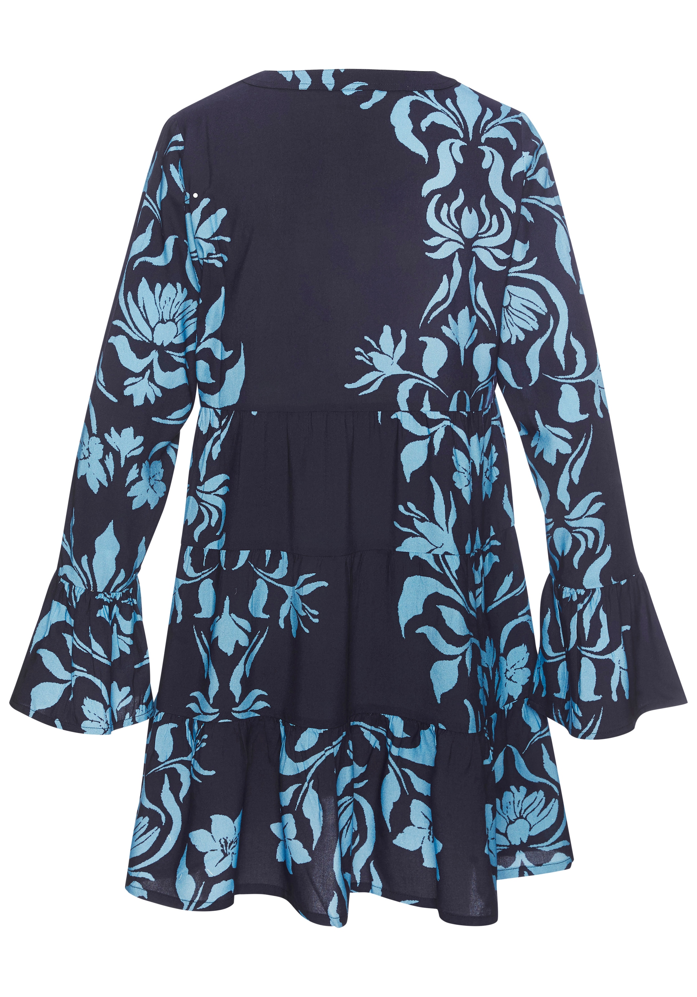 LASCANA Robe de plage robe d'été à manches longues, coupe ample avec imprimé floral