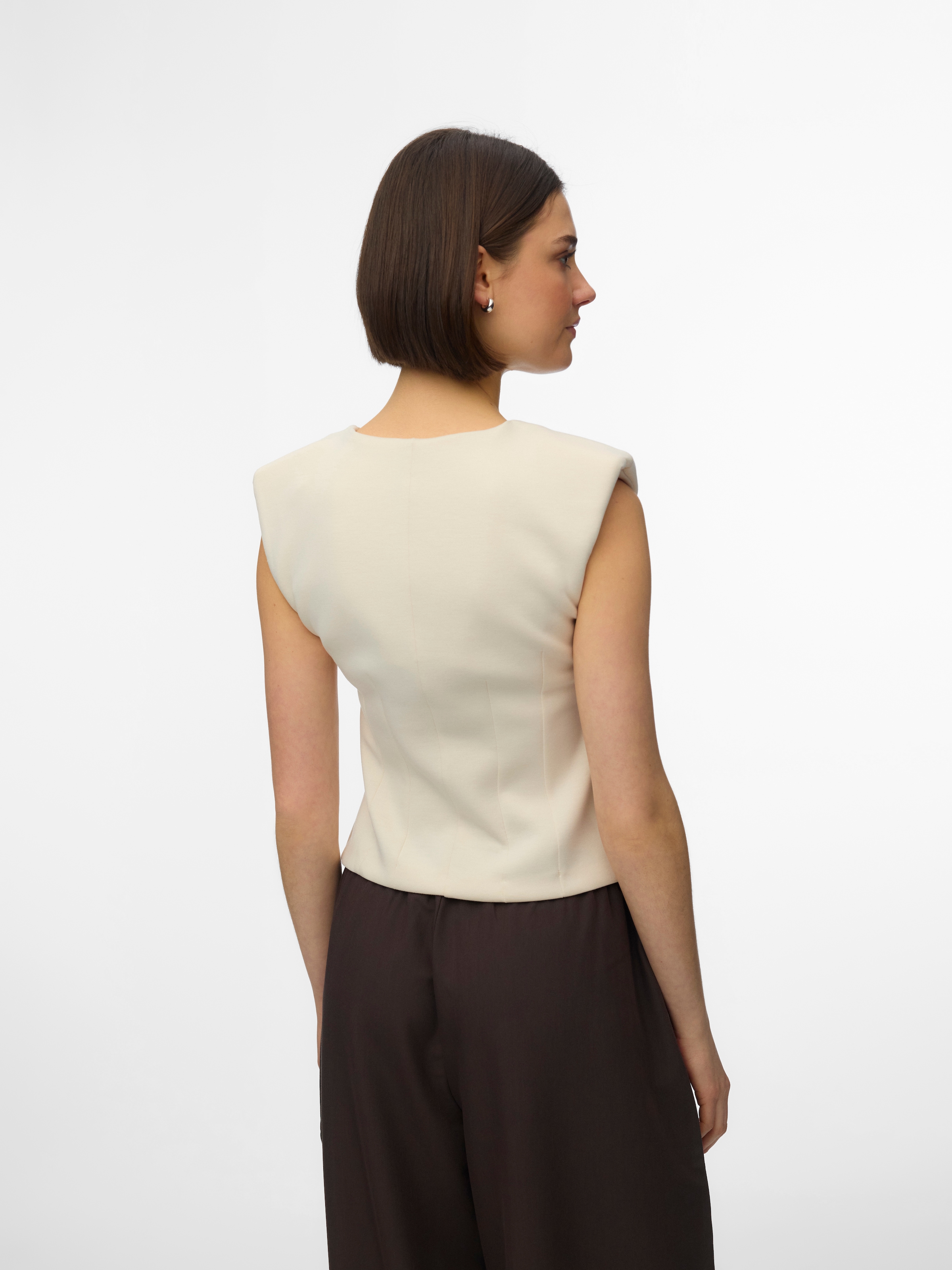 Vero Moda Gilet en jersey »VMSCARLET SL FITTED TOP JRS EXP« Materialmix mit Stretch, regular fit