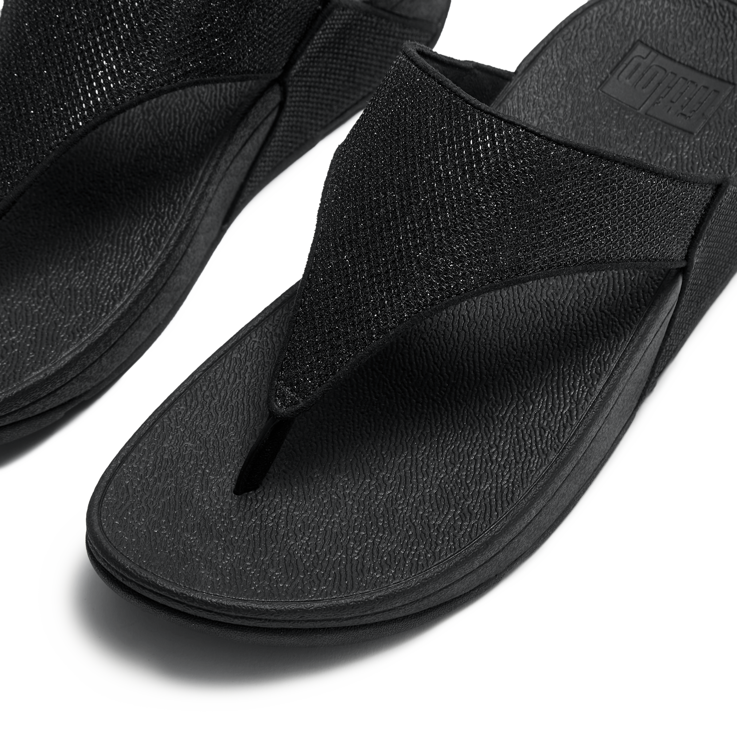 Fitflop Dianette »LULU SHIMMERGLITZ TOE-POST SANDALS«  talon compensé, tongs, chaussure de bain, chaussure d'été avec détails scintillants