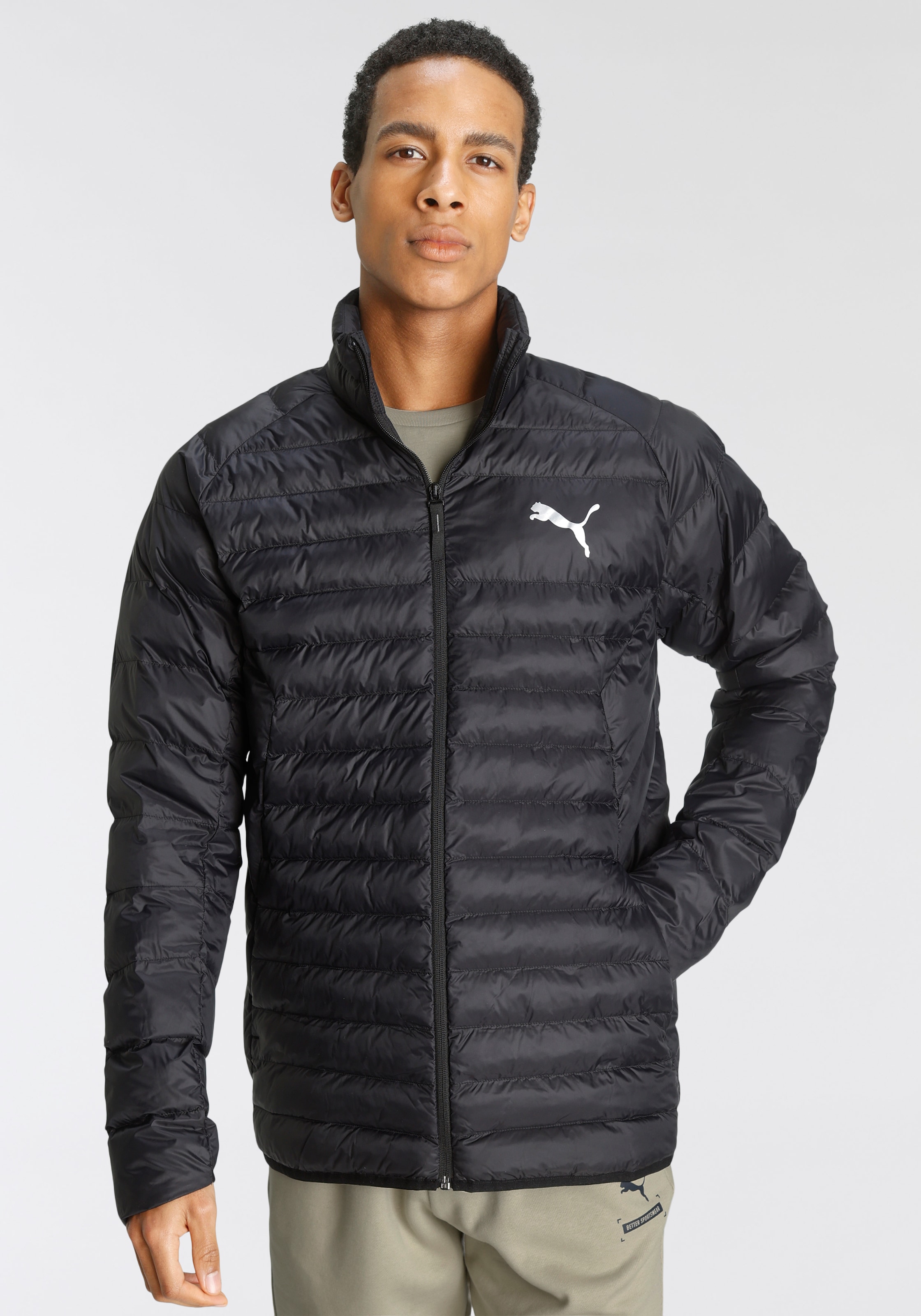 Image of PUMA Winterjacke "PACKLITE PRIMALOFT JACKET" ohne Kapuze mit Stehkragen, atmungsaktiv, winddicht, für kalte Jahreszeit