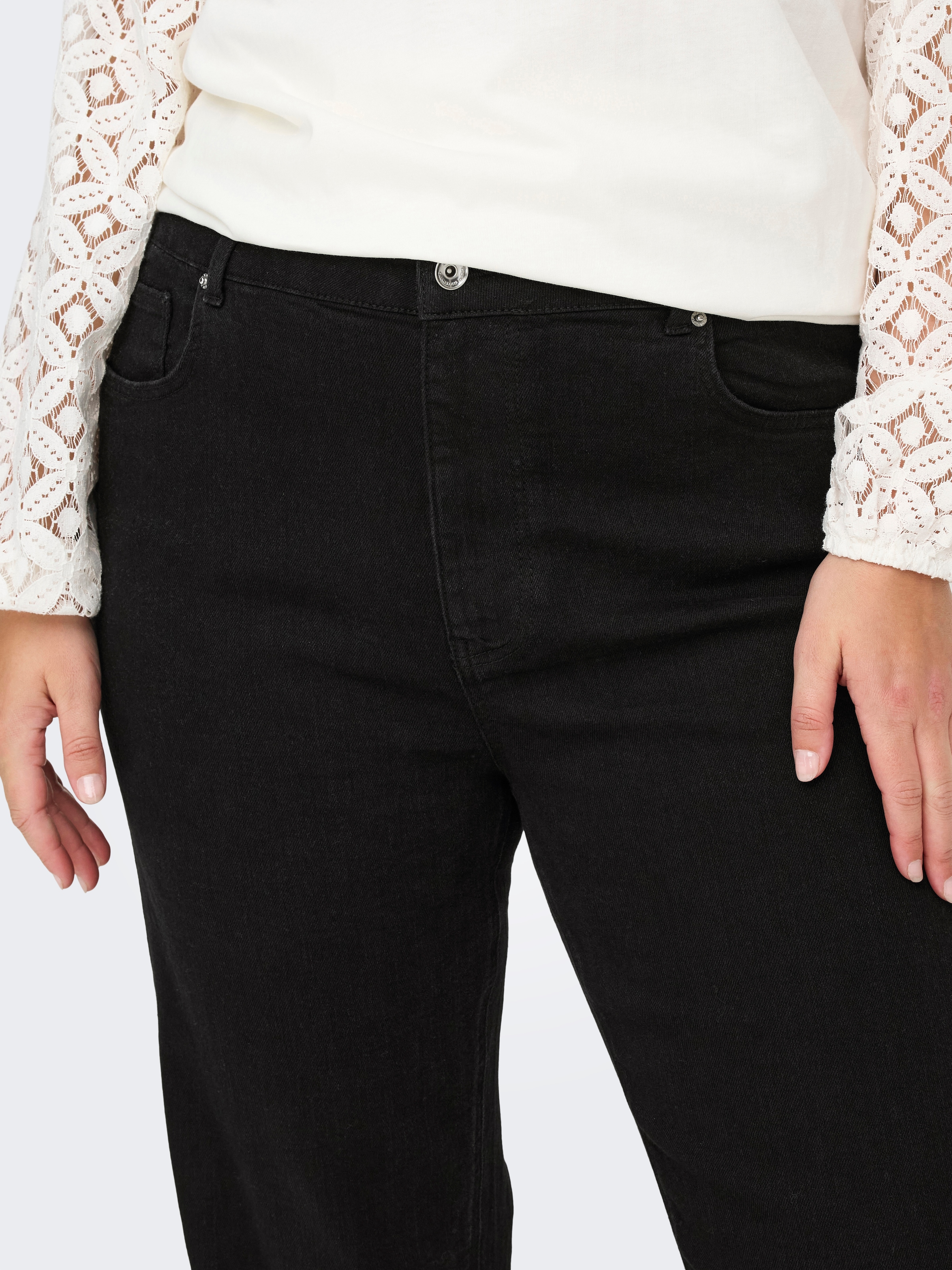 ONLY CARMAKOMA Jeans droit »CARCRUZ EX HW STRAIGHT DNM PIMBOX BF«