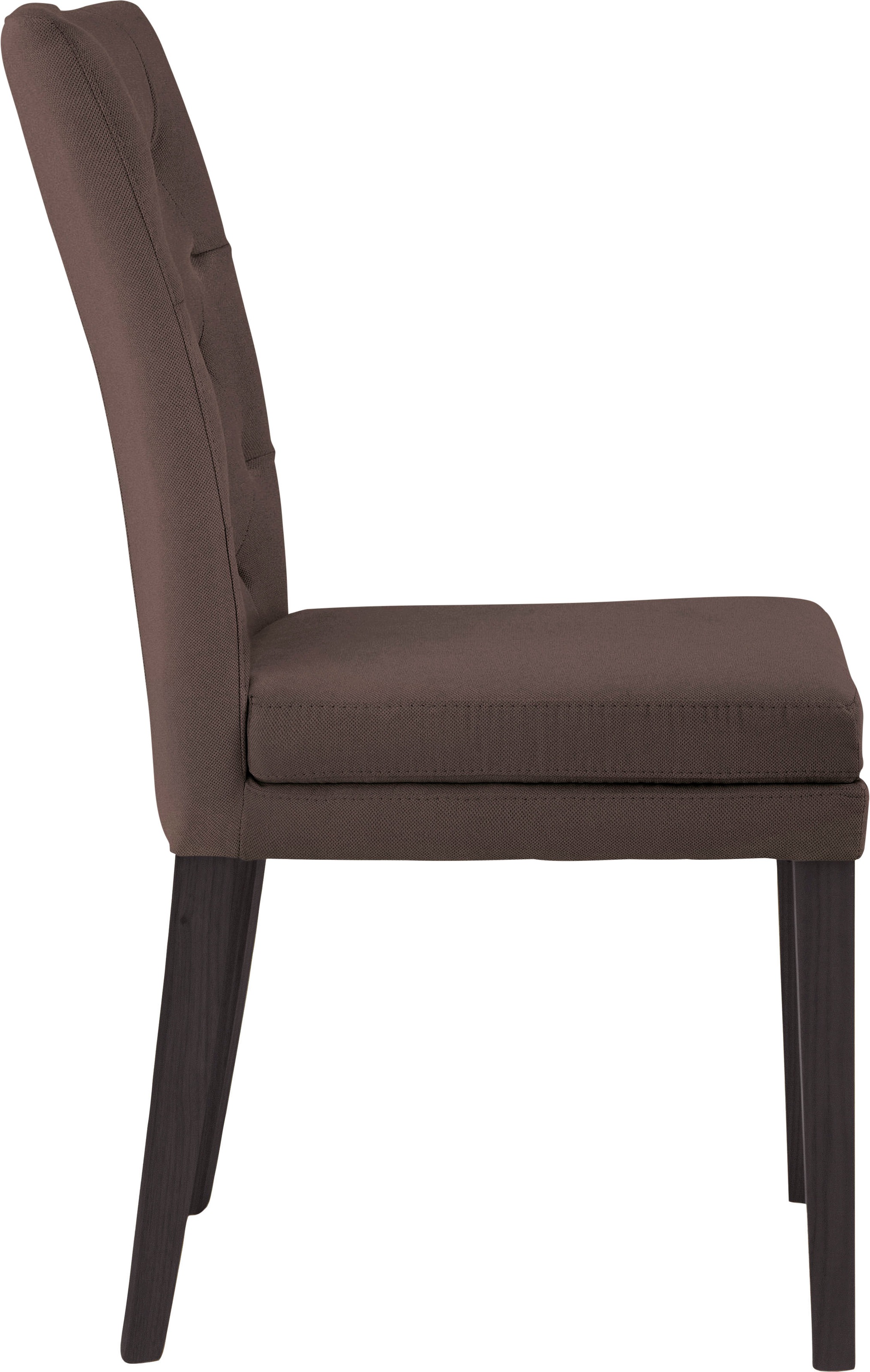 Home affaire 4-Fussstuhl »Colorado«, (Set), 2 St., Luxus-Microfaser, Beine aus Buche, wengefarben lackiert, Im 2er, 4er oder 6er-Set