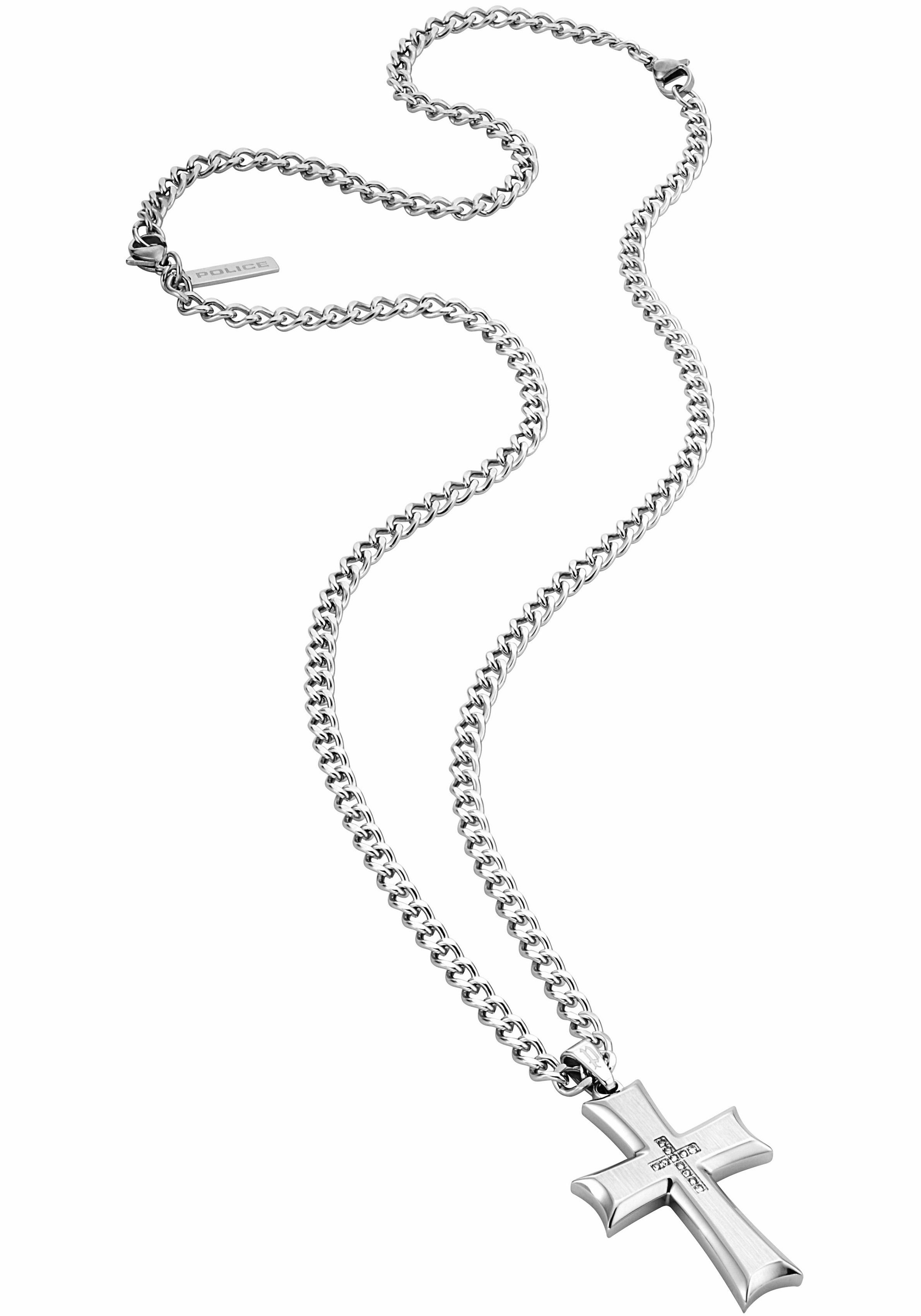 Image of Police Kreuzkette »Zeal,PJ26160PSS.01«, mit Zirkonia bei Ackermann Versand Schweiz