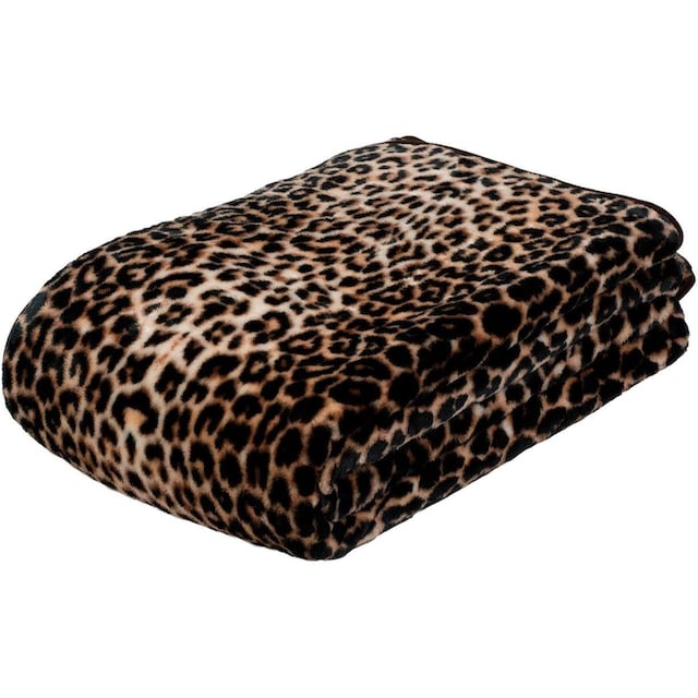 Gözze Wohndecke »Leopard«, mit gedrucktem kaufen Kuscheldecke Motiv, jetzt