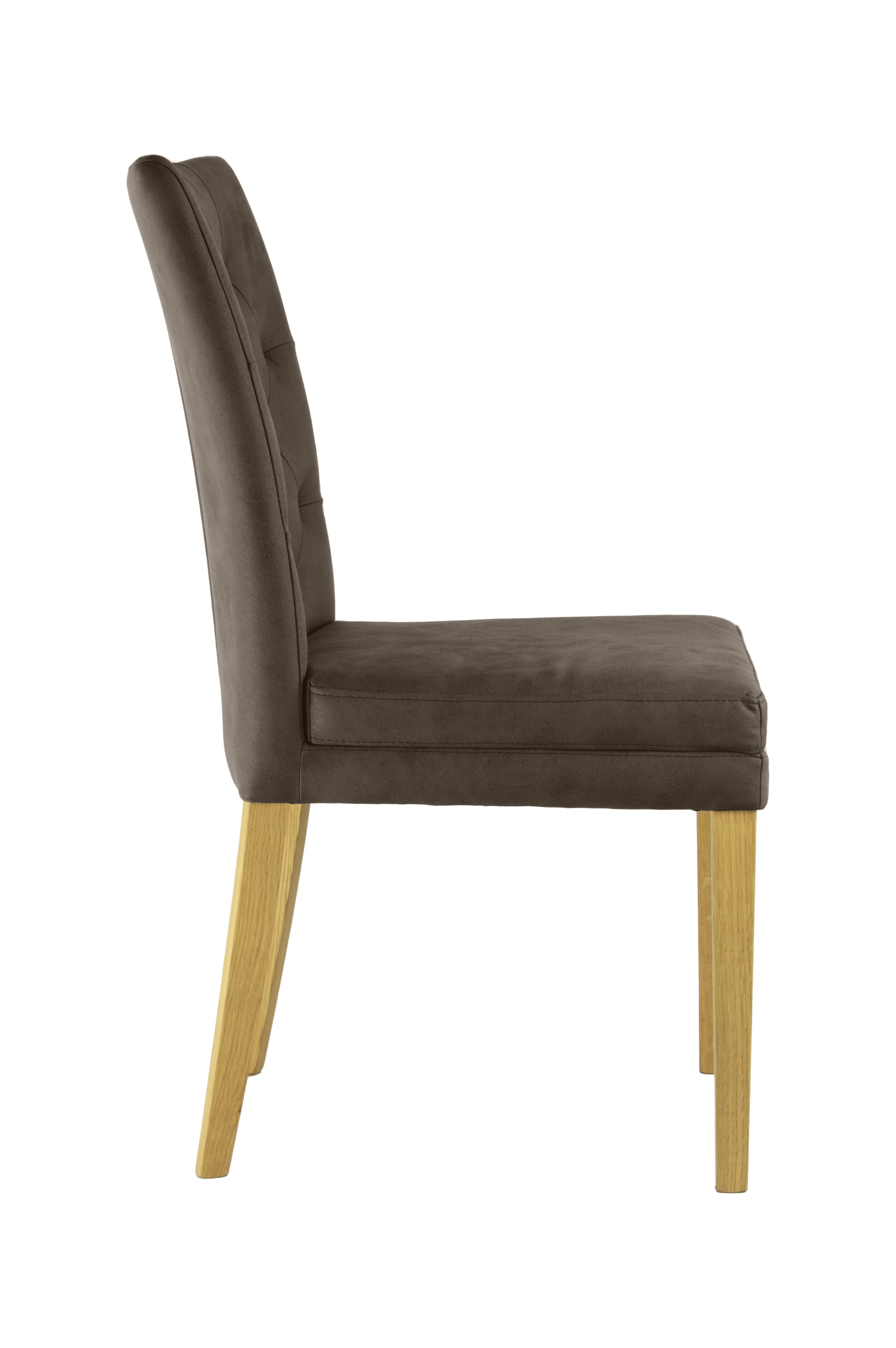 Home affaire 4-Fussstuhl »Colorado«, (Set), 2 St., Microfaser, bequeme Polsterung, Gestell Massivholz wenge oder eiche natur