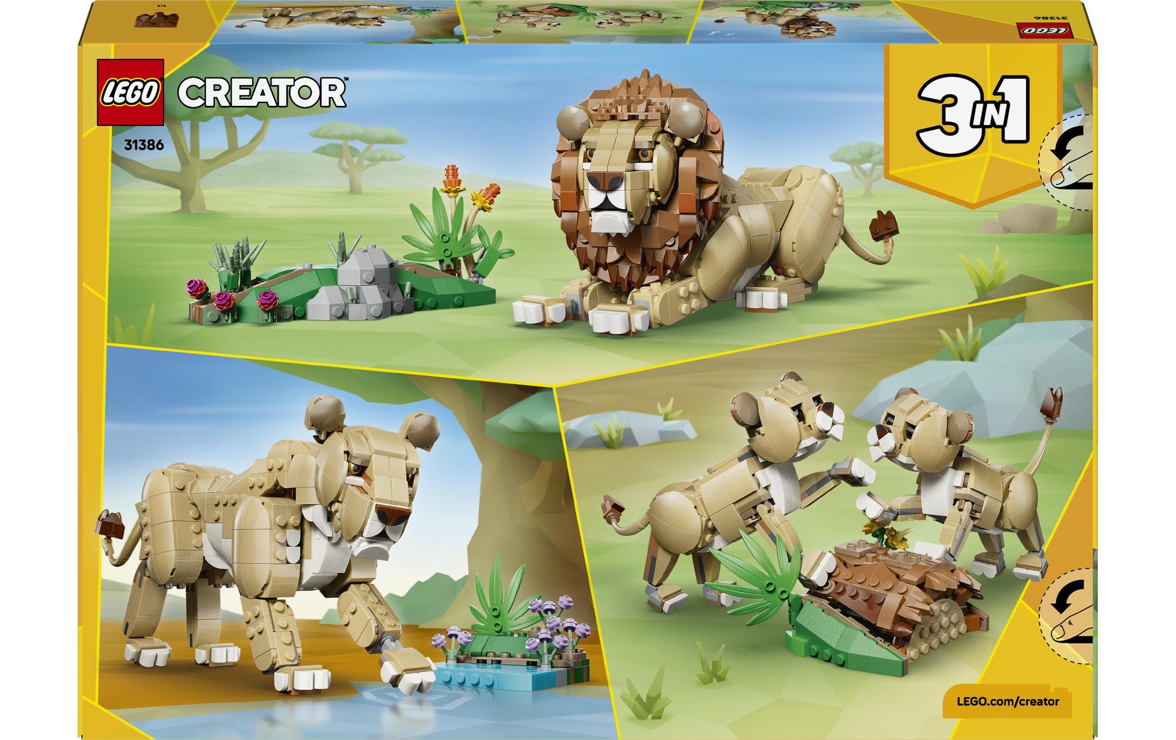 LEGO® Konstruktionsspielsteine »Wilde Tiere: Majestätischer Löwe (31386), LEGO Creator« Made in Europe