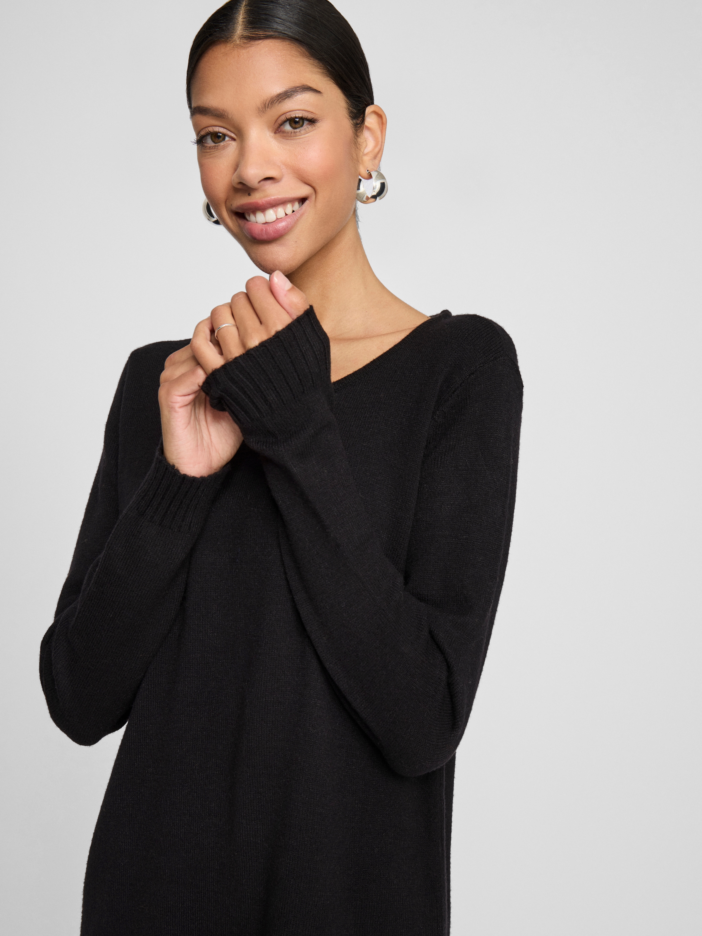 Vila Robe en tricot »VIRIL KNIT DRESS« trageangenehme Viskosemischung