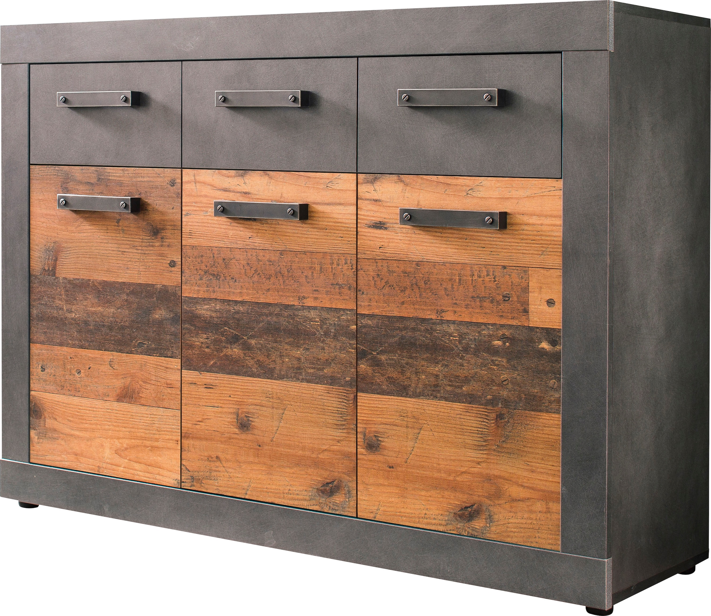 Home affaire Commode »Ilana« Kommode mit 3 Türen & 3 Schubladen - (B/T/H) 117/37/86 cm