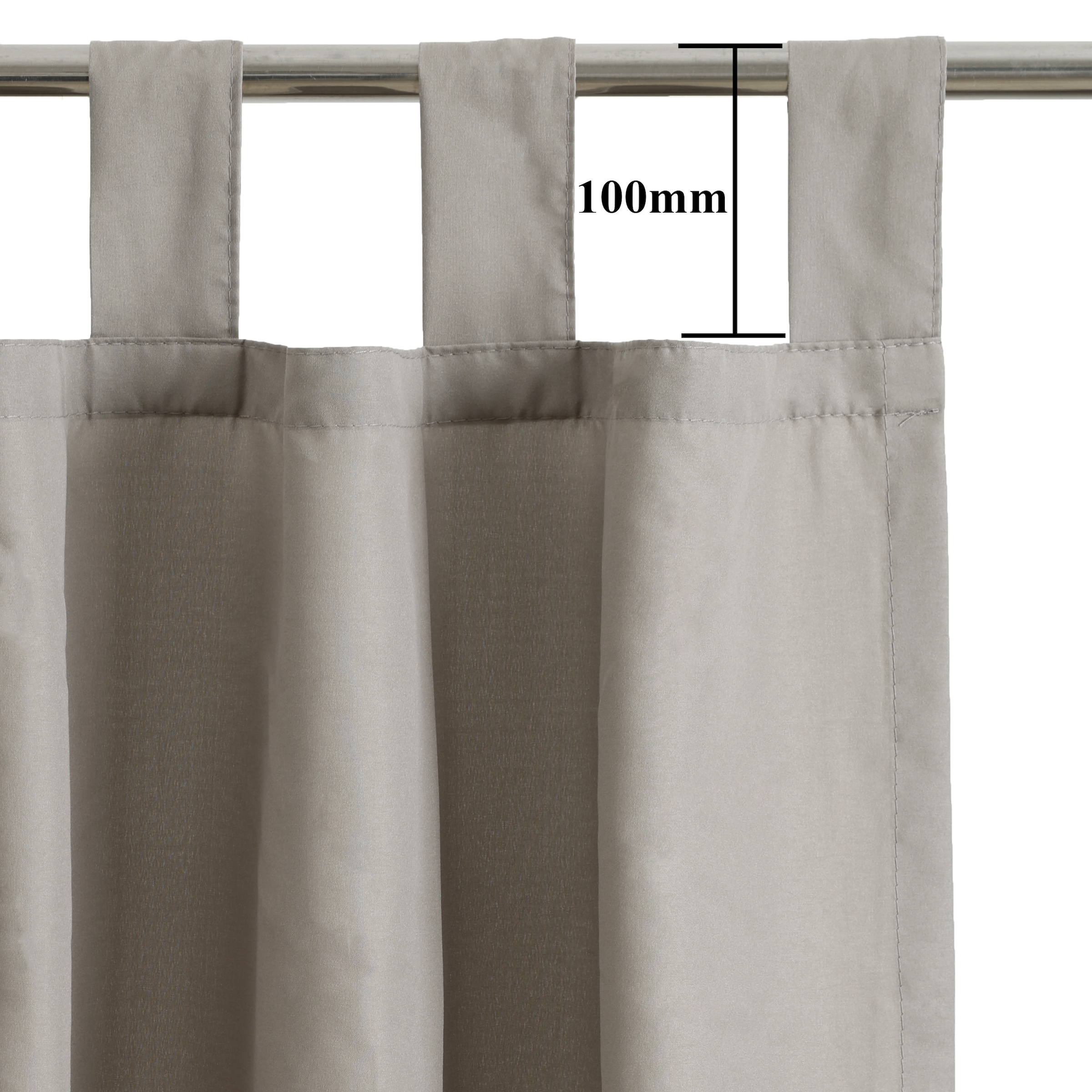 my home Vorhang »Raja« Schlaufen 2 Stk. tlg. 2er-Set, Bestseller, einfarbig, modern, pflegeleichte Mikrofaser