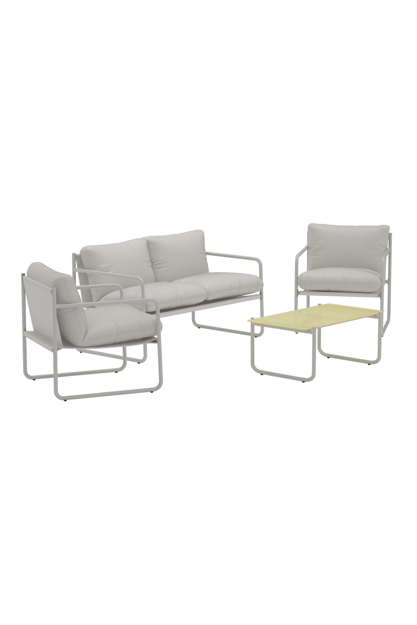 Venture Home Gartenlounge-Set »Thassos, grosszügiges Outdoor-Set für hohen Sitzkomfort« 4 tlg. Loungemöbel mit Stoffbezug, angenehm, weich