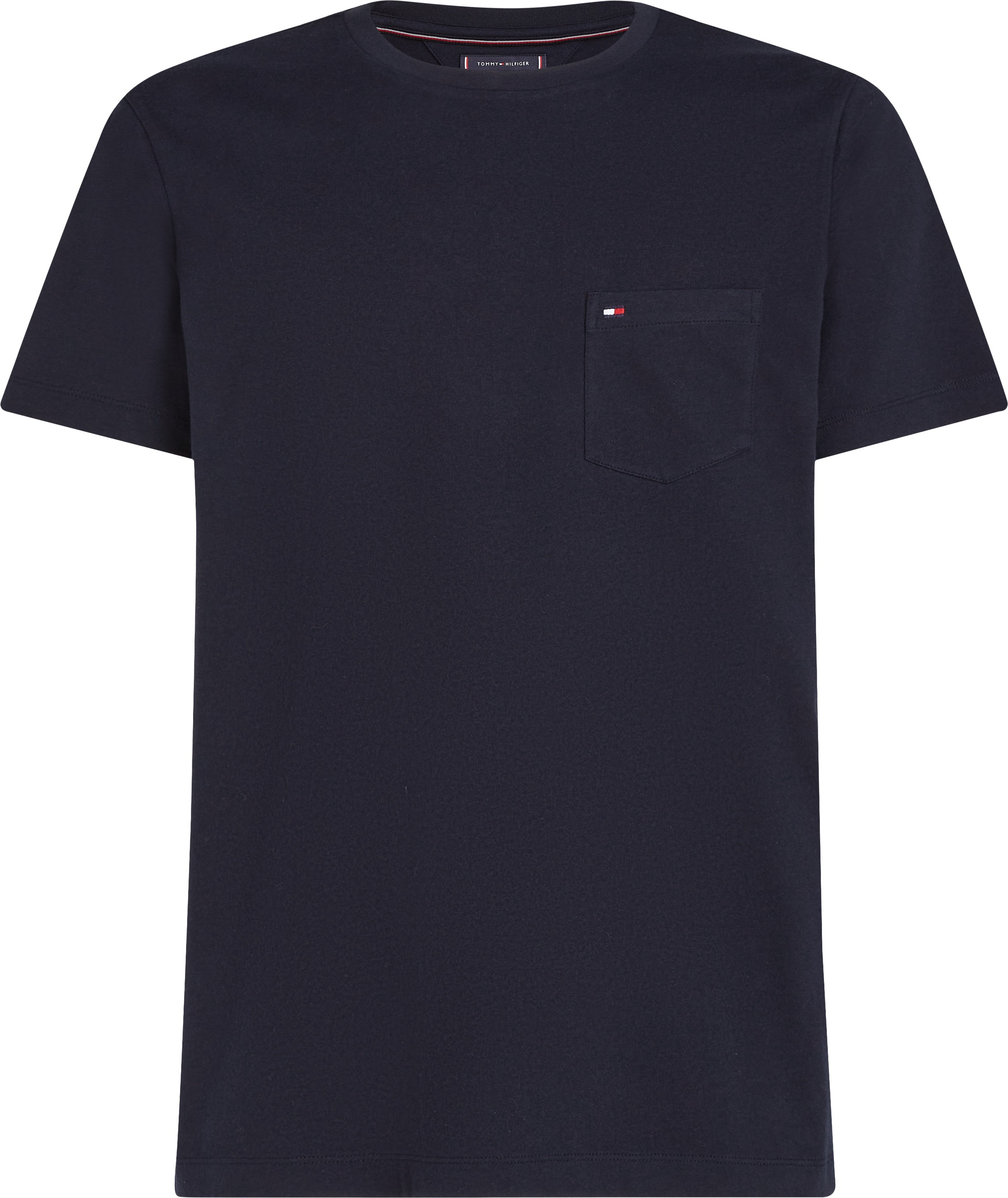 Tommy Hilfiger Big & Tall Rundhalsshirt »BT-ESSENTIAL SOLID POCKET TEE-B«, in Grosse Grössen, Logostickerei