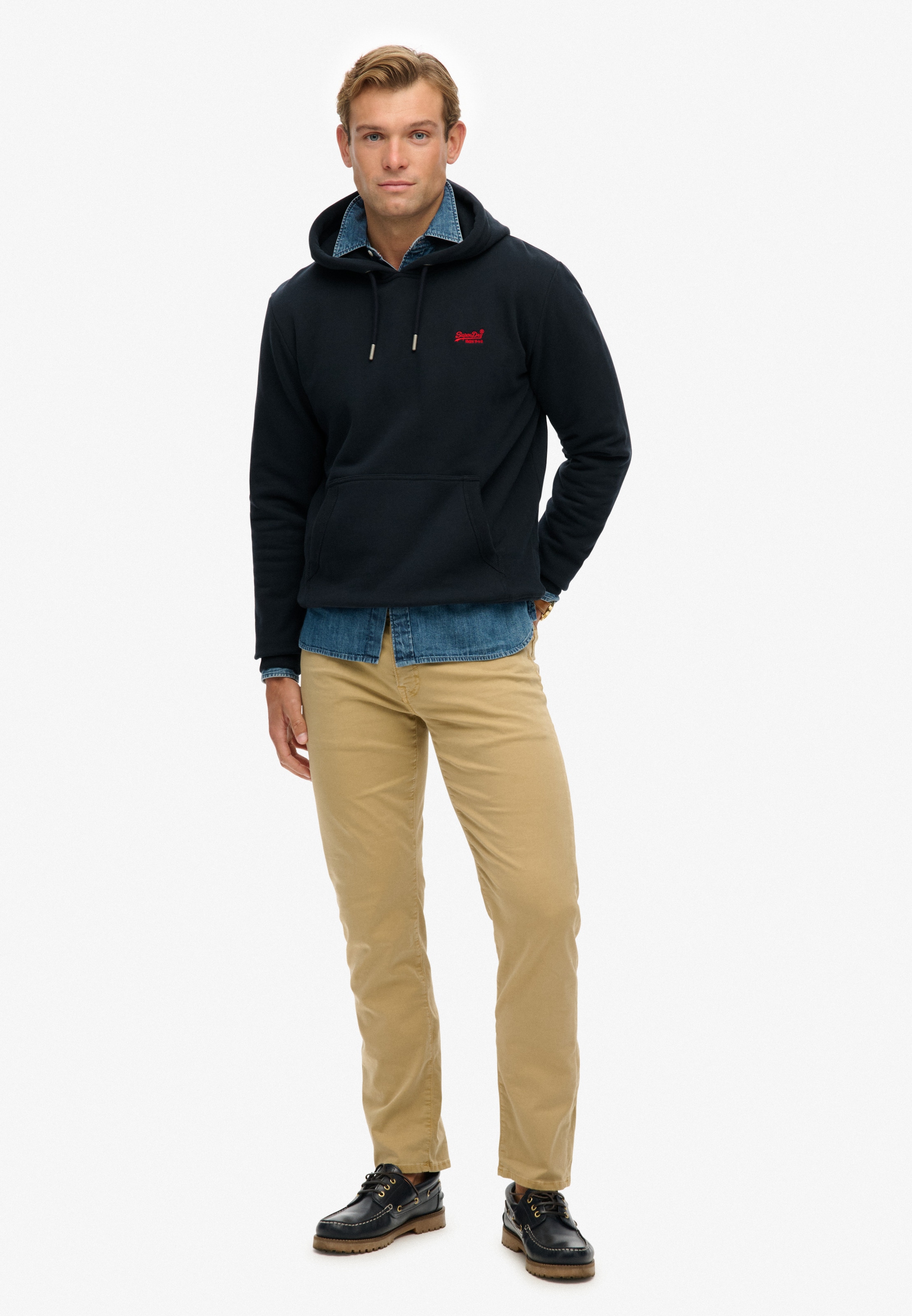 Superdry Kapuzensweatshirt »Essential Logo Hoodie Hb«, Baumwollmischung, loose fit
