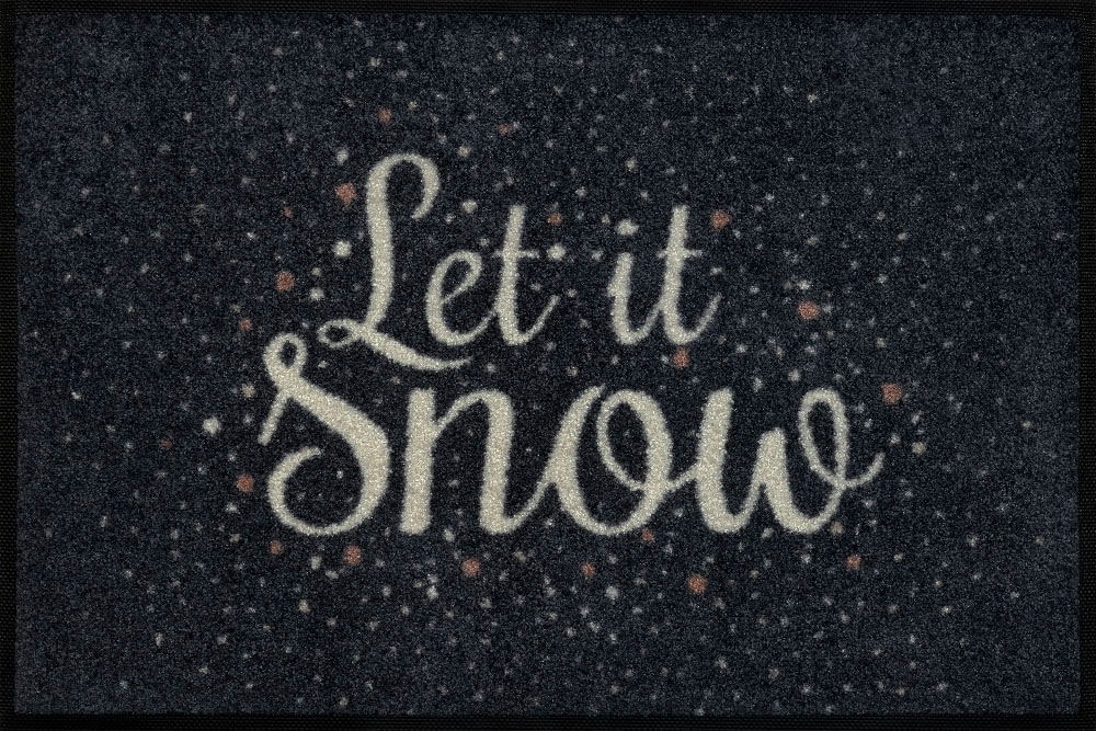 wash+dry by Kleen-Tex Fussmatte »Let it Snow«, rechteckig, Schmutzfangmatte,  mit Spruch, In- und Outdoor geeignet, waschbar kaufen | Fußmatten