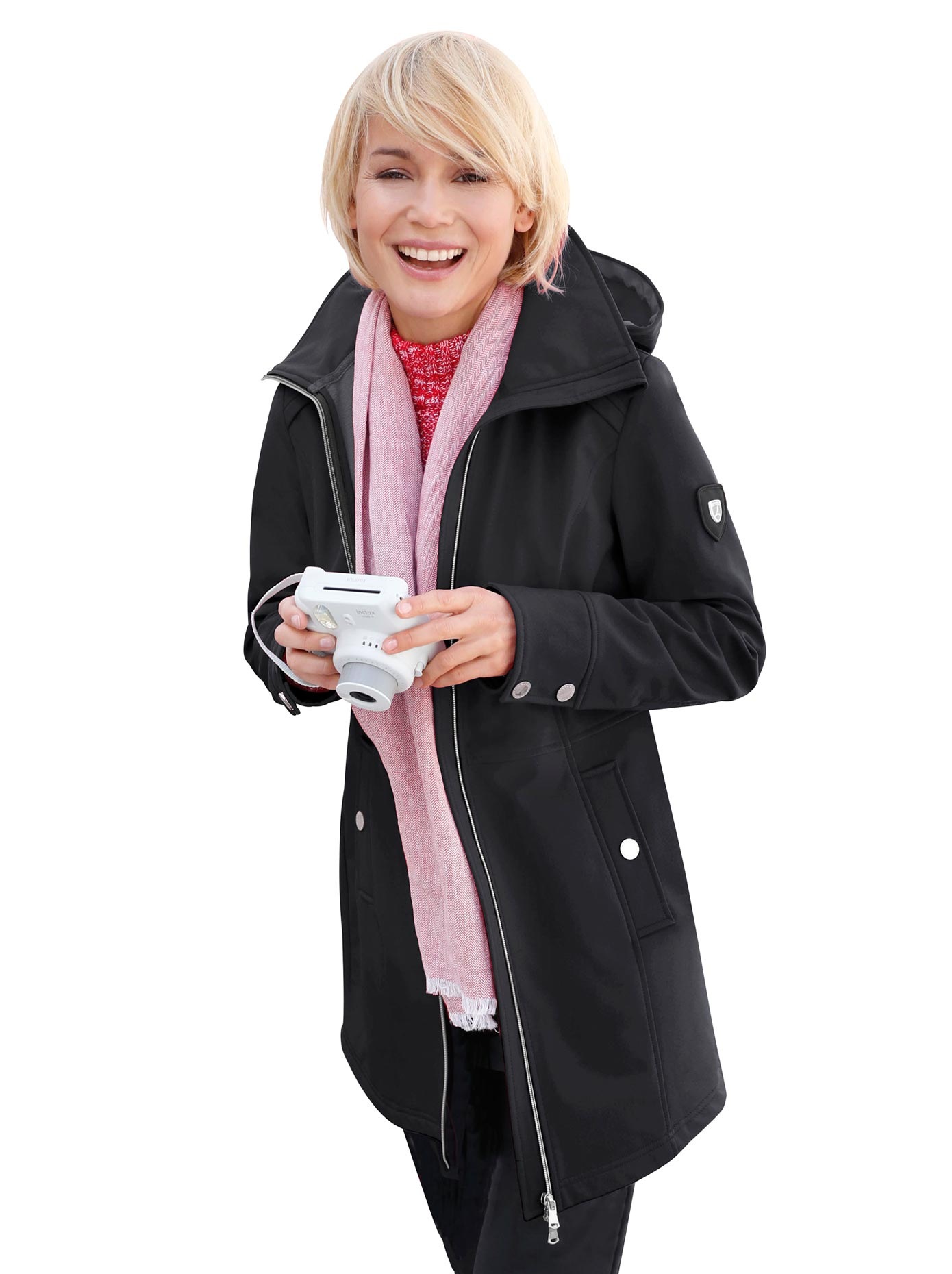 Softshell-Jacke in funktioneller, wasserabweisender Qualität