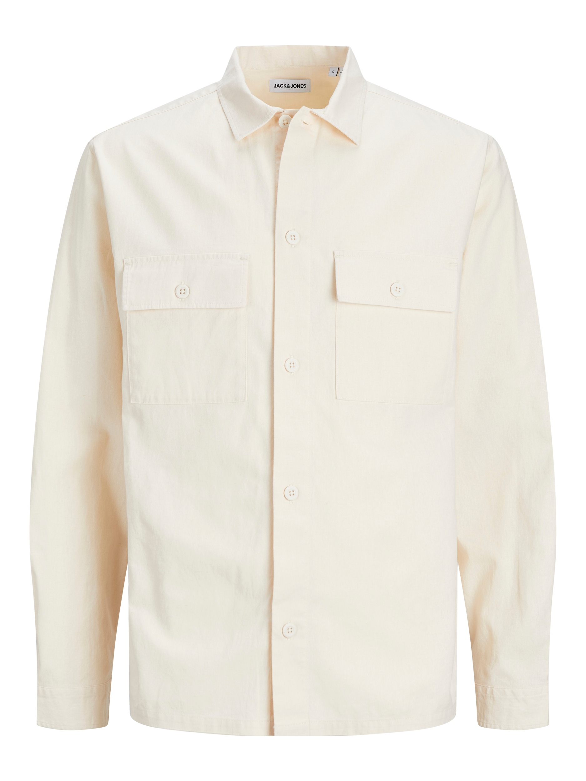 Jack & Jones Langarmhemd »JJEVENICE LINEN BLEND OVERSHIRT LS SN«