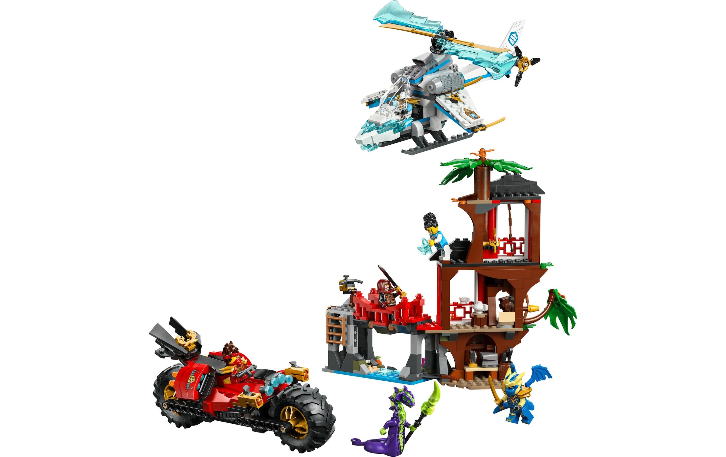   Konstruktionsspielsteine »Ninjago Showdown am Baumhaus mit dem Ninja-Bike 71857« Kategorie: Fantasy-Welt