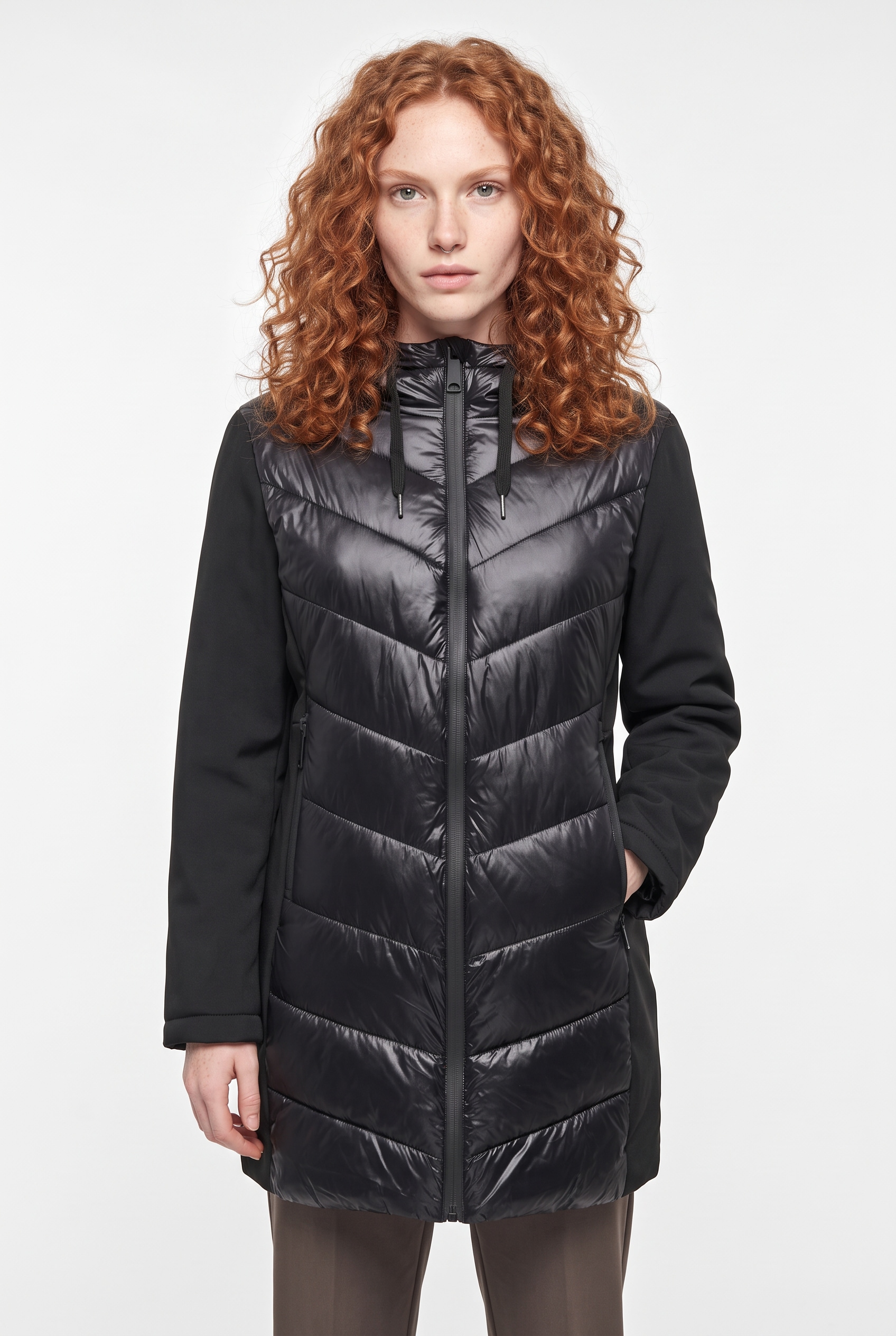 Image of ONLY Steppmantel "ONLSOPHIE MY PUFFER JACKET CC OTW" Kunstfaser, mit Kapuze und Kordelzug